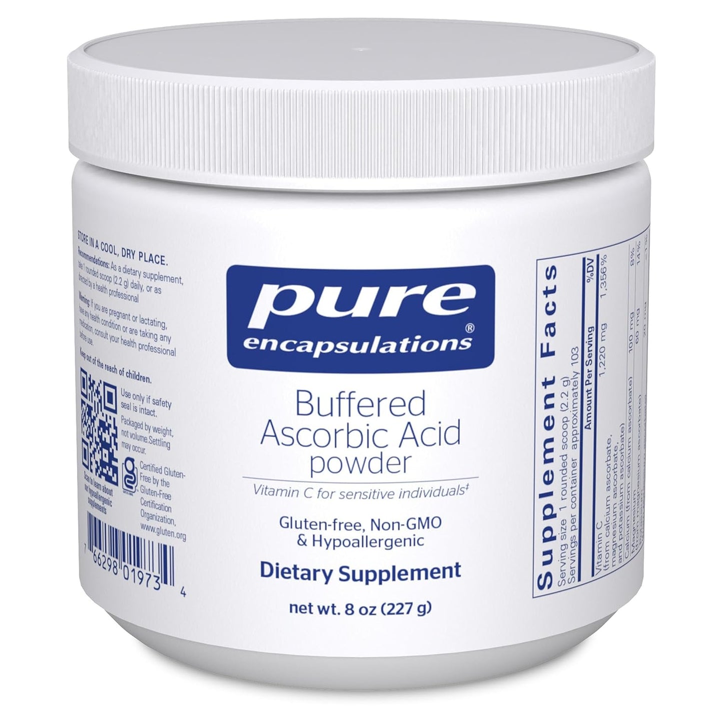 Pure Encapsulations Buffered Ascorbic Acid Powder - 8 Ounces