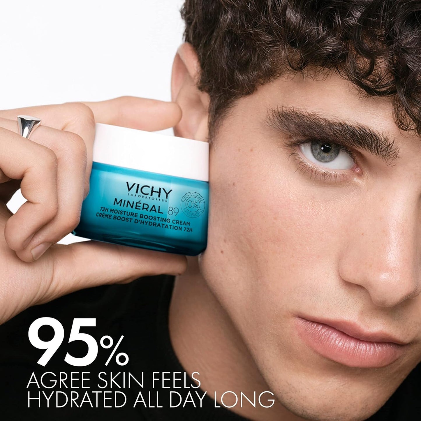 Vichy Mineral 89 Fragrance Free Cream, 72H Moisture Boosting Cream - 1.69 Ounce