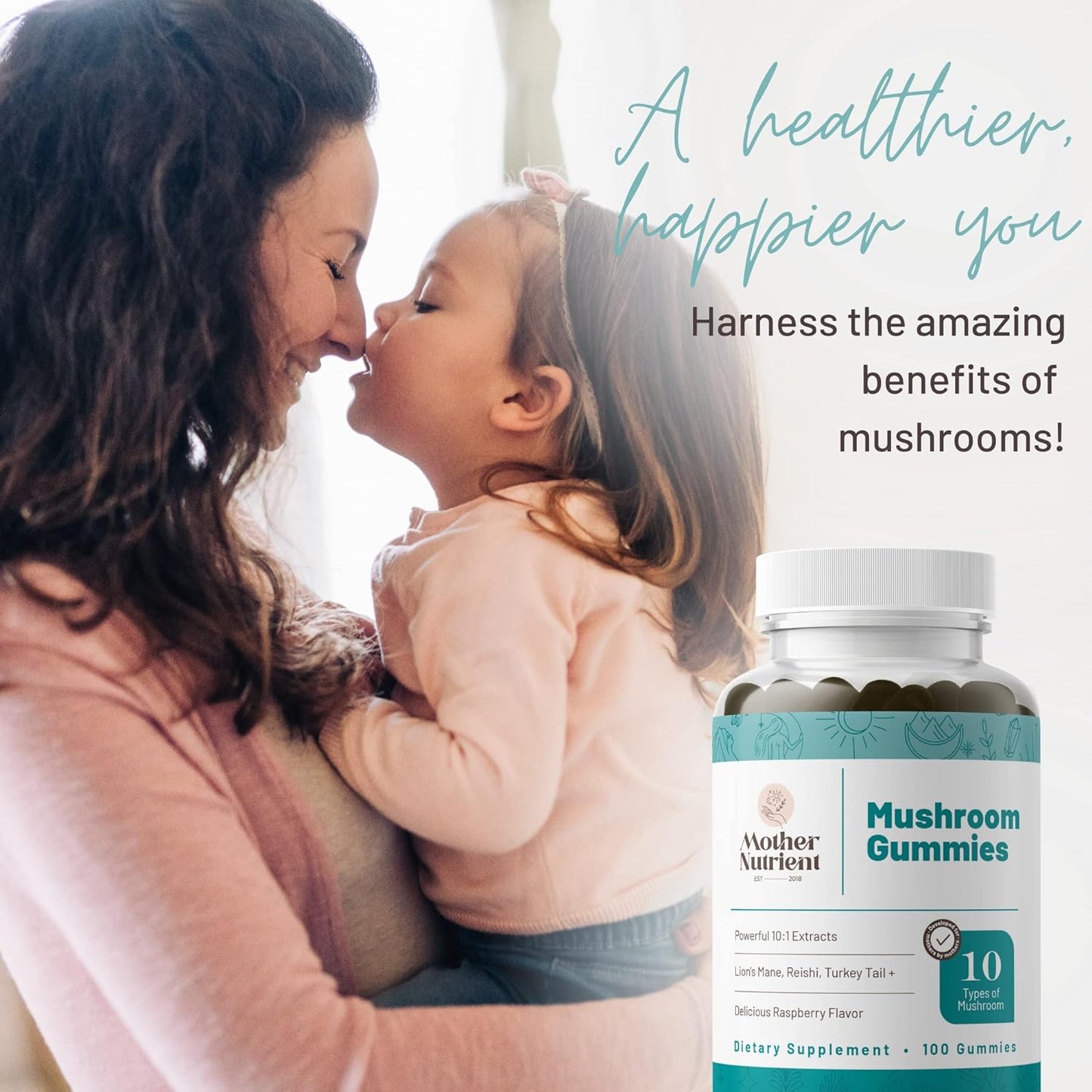 Mushroom Supplement Gummies- Pure Extract Mushrooms -100 gummies