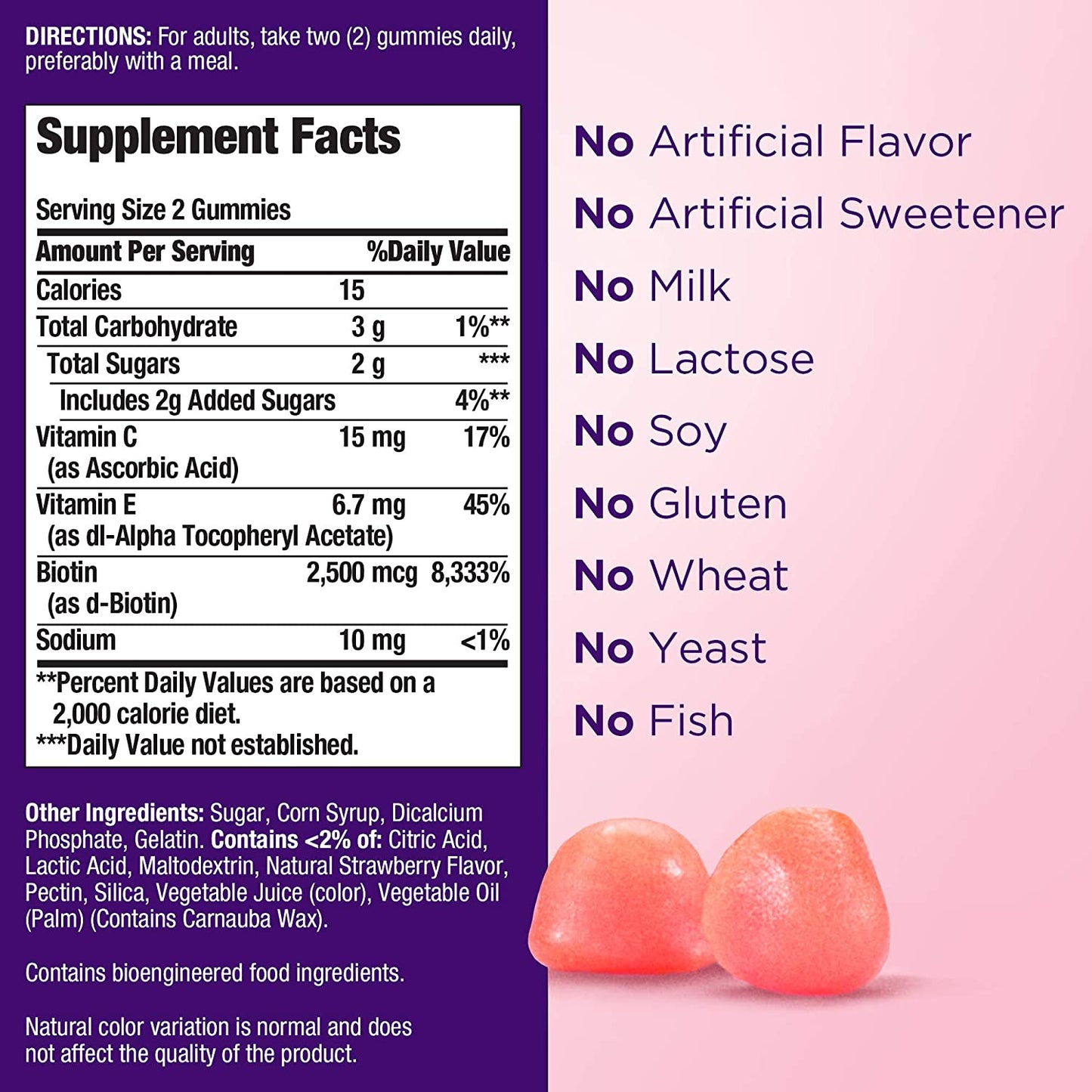 Natures Bounty Hair Skin and Nails 200 Gummies