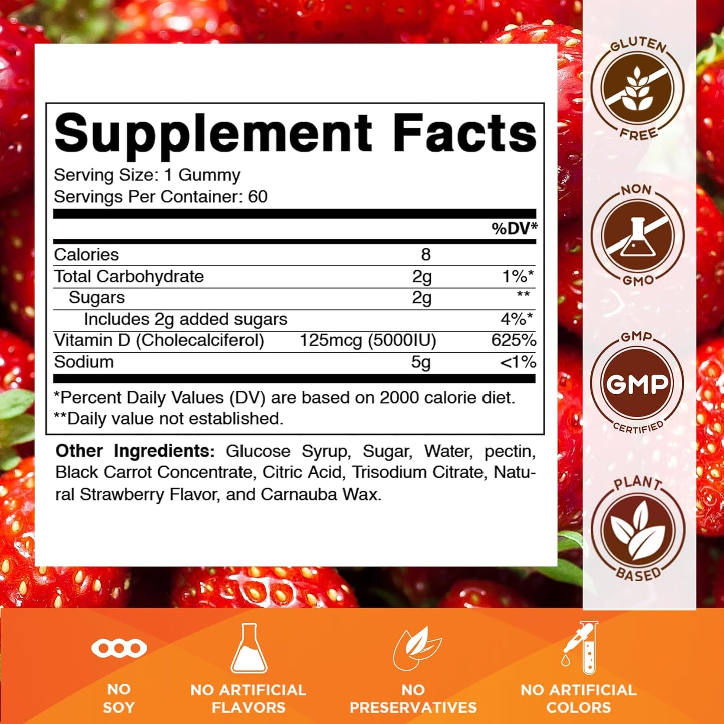 Vitamatic Vitamin D3  – 5000 IU – 60 Gummies