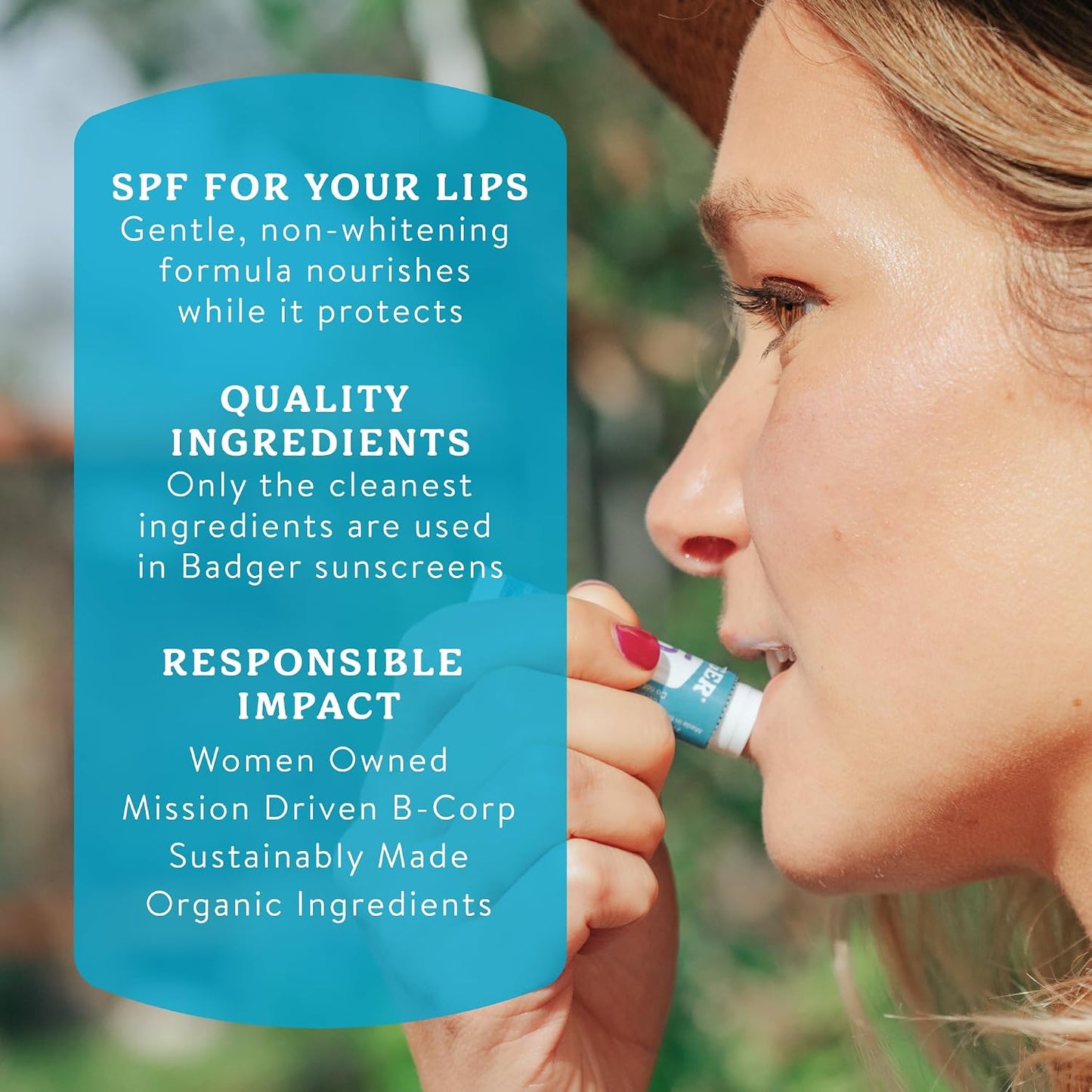 Badger Mineral Sunscreen Lip Balm SPF 15, .15 oz 4-Pack