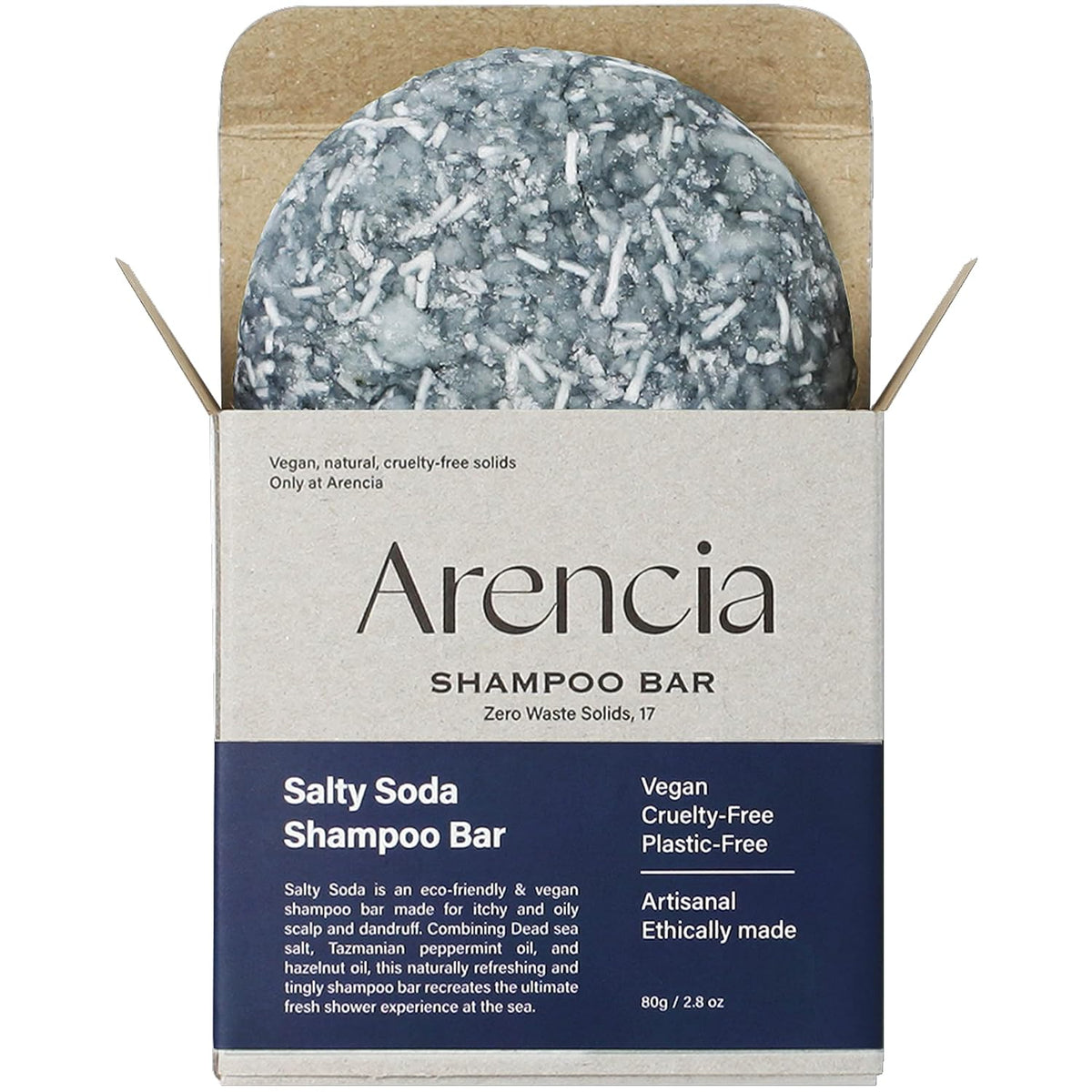 ARENCIA Salty Soda Shampoo Bar - 2.8 oz