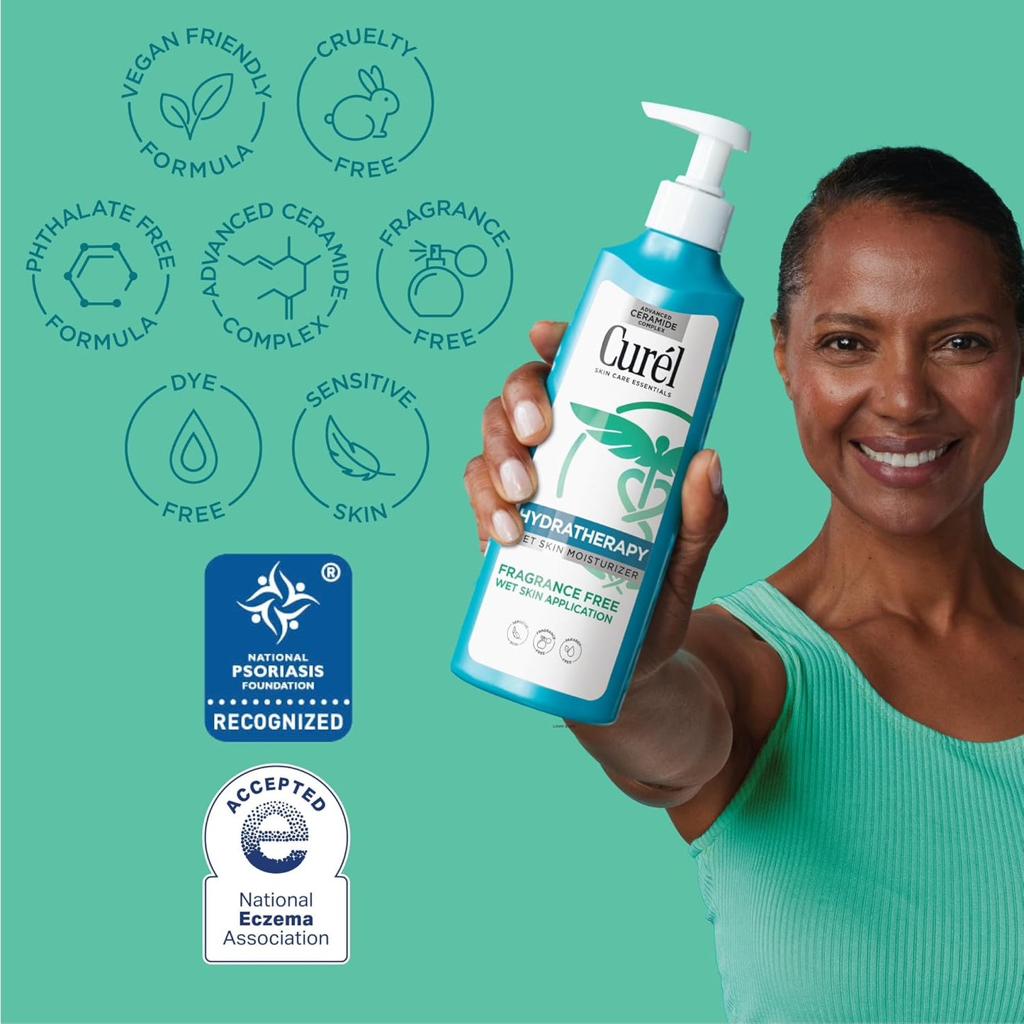 Curel Hydra Therapy In Shower Lotion, Wet Skin Moisturizer,12 Ounce