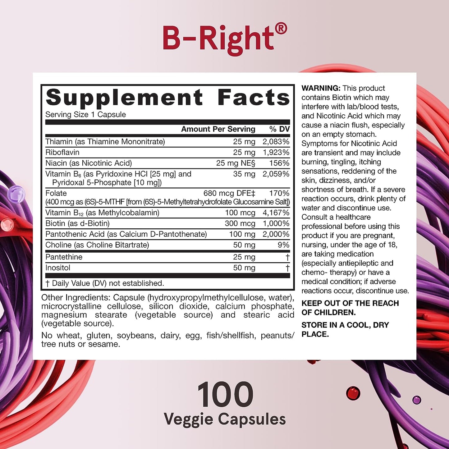 Jarrow Formulas B-Right Optimized B-Complex, 100 count