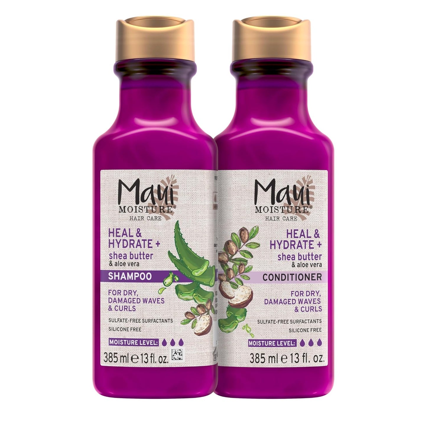 Maui Moisture Heal & Hydrate + Shea Butter Shampoo & Conditioner -2 x 13 fl. oz
