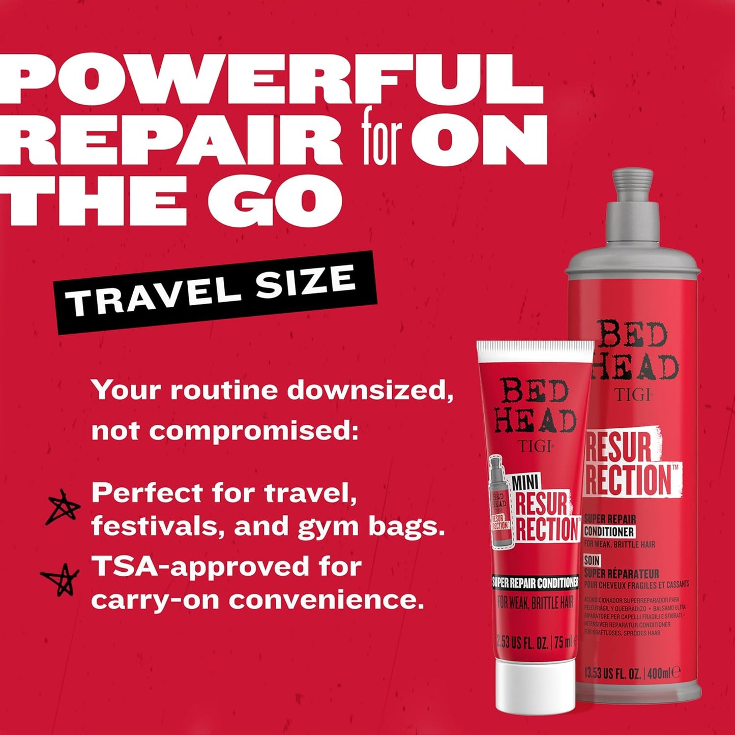 Bed Head by TIGI Resurrection Super Repair Conditioner Travel Mini – 2.53 fl oz