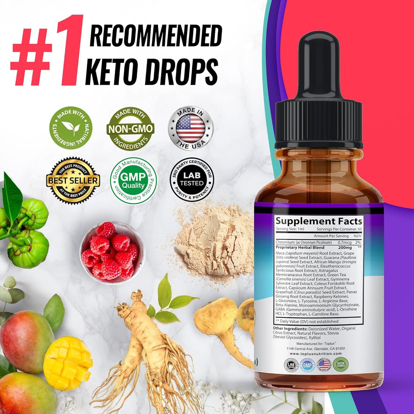 Keto Diet Drops Weight Loss Ketogenic Supplement