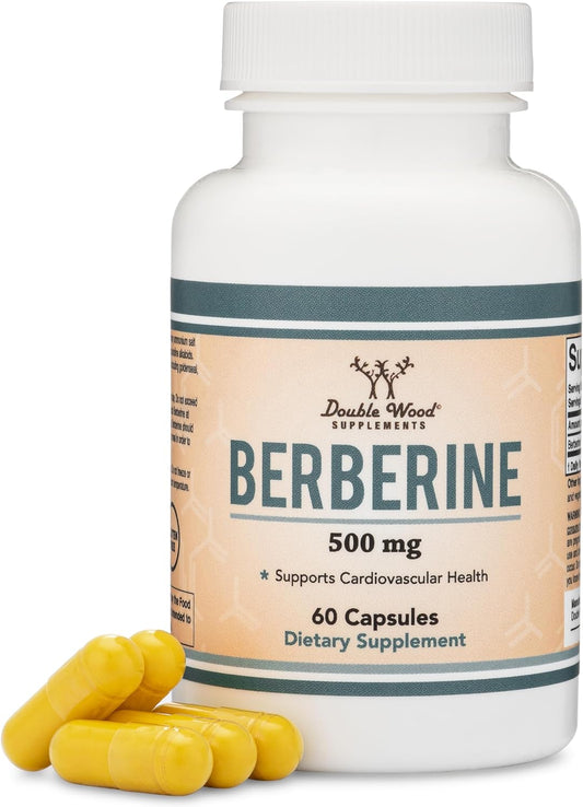 Berberine Supplement Cardiovascular Health 500mg, 60 Capsules