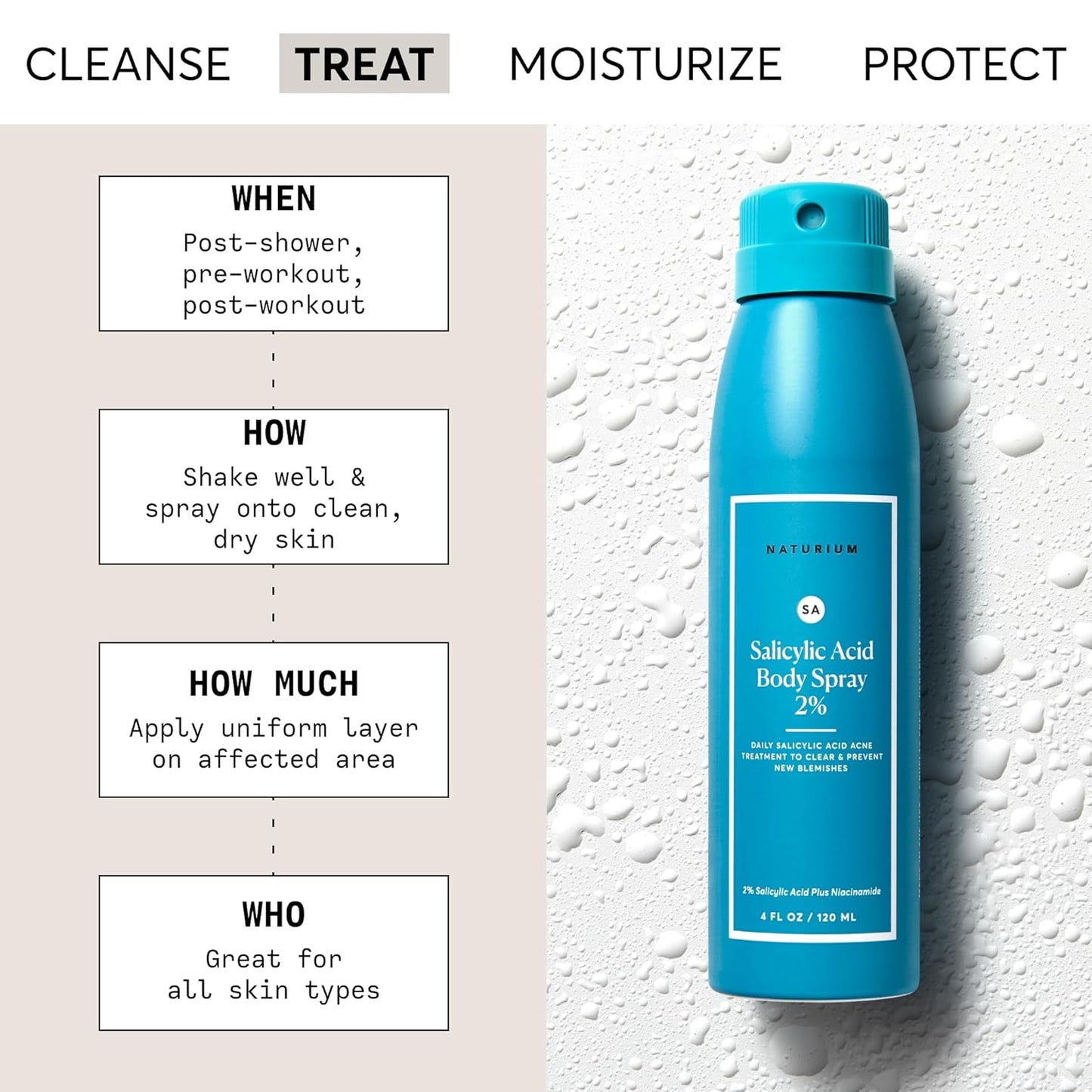 Naturium Salicylic Acid Body Spray 2% - 4 oz