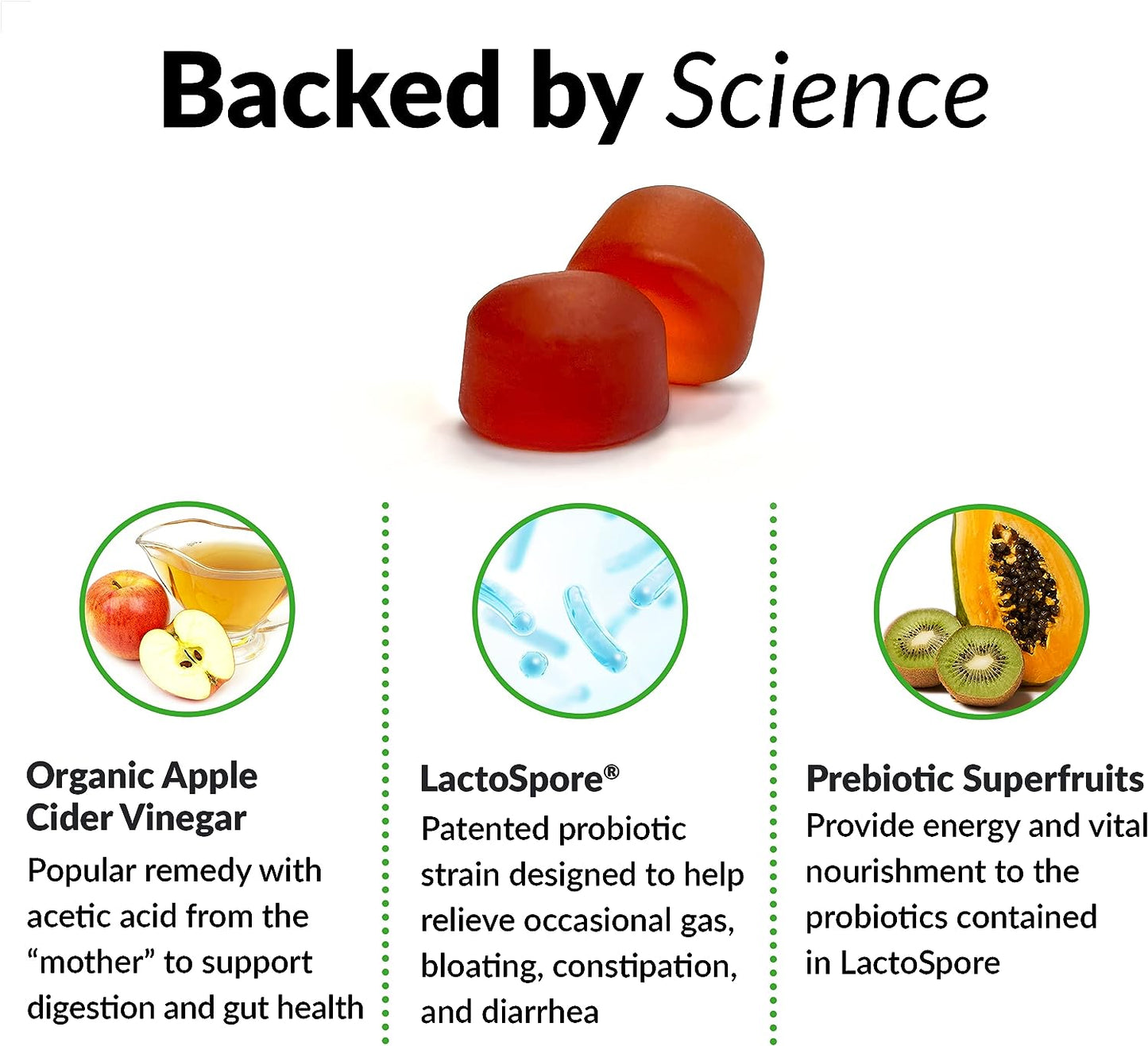 Force Factor ProbioSlim Apple Cider Vinegar Gummies with Organic 60 Gummies