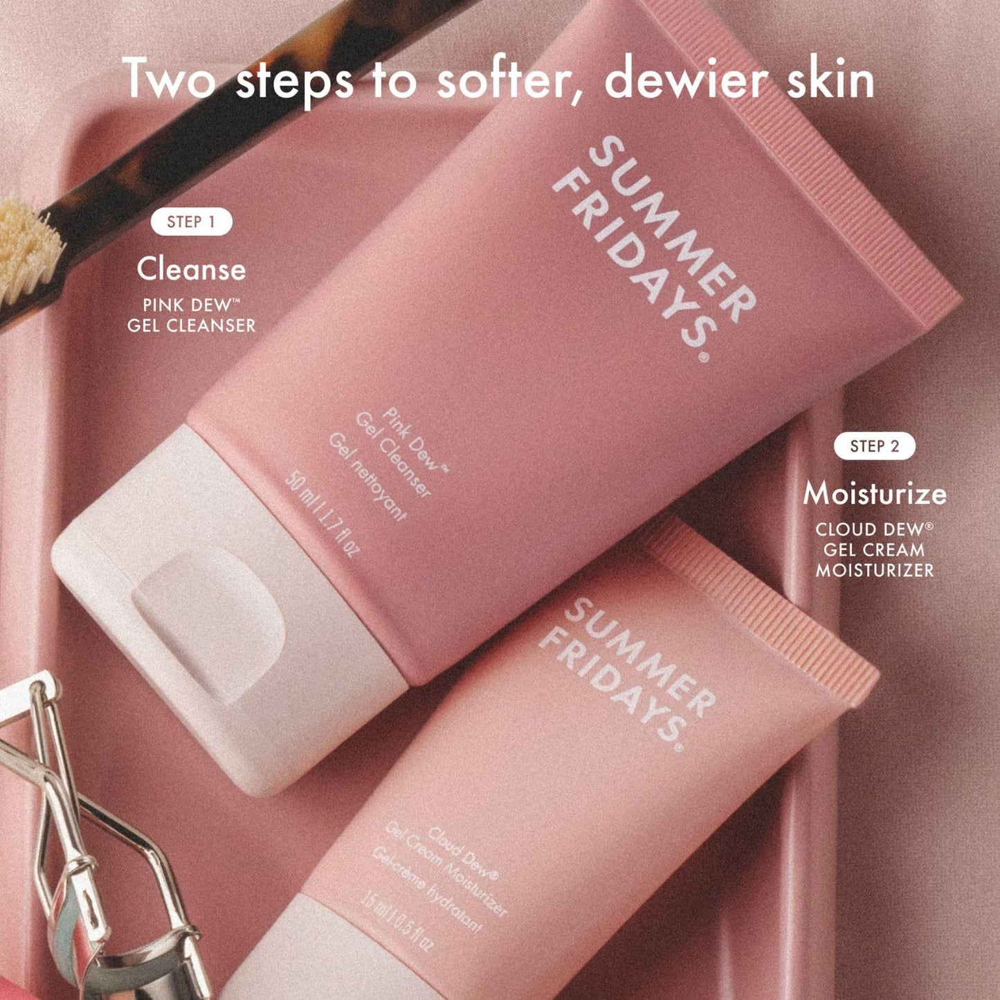 Summer Fridays Pink Dew Gel Facial Cleanser - 1.7 fl oz