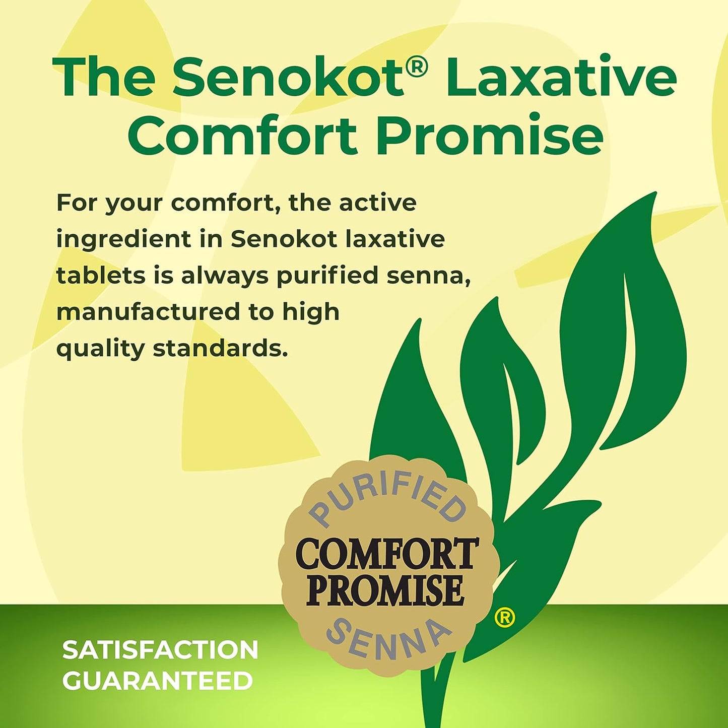 Senokot Regular Strength 50 Tablets Natural Vegetable Laxative Ingredient