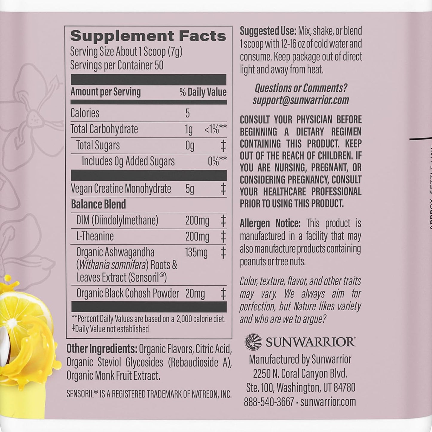 Sunwarrior Creatine Monohydrate Powder - 13.07 oz