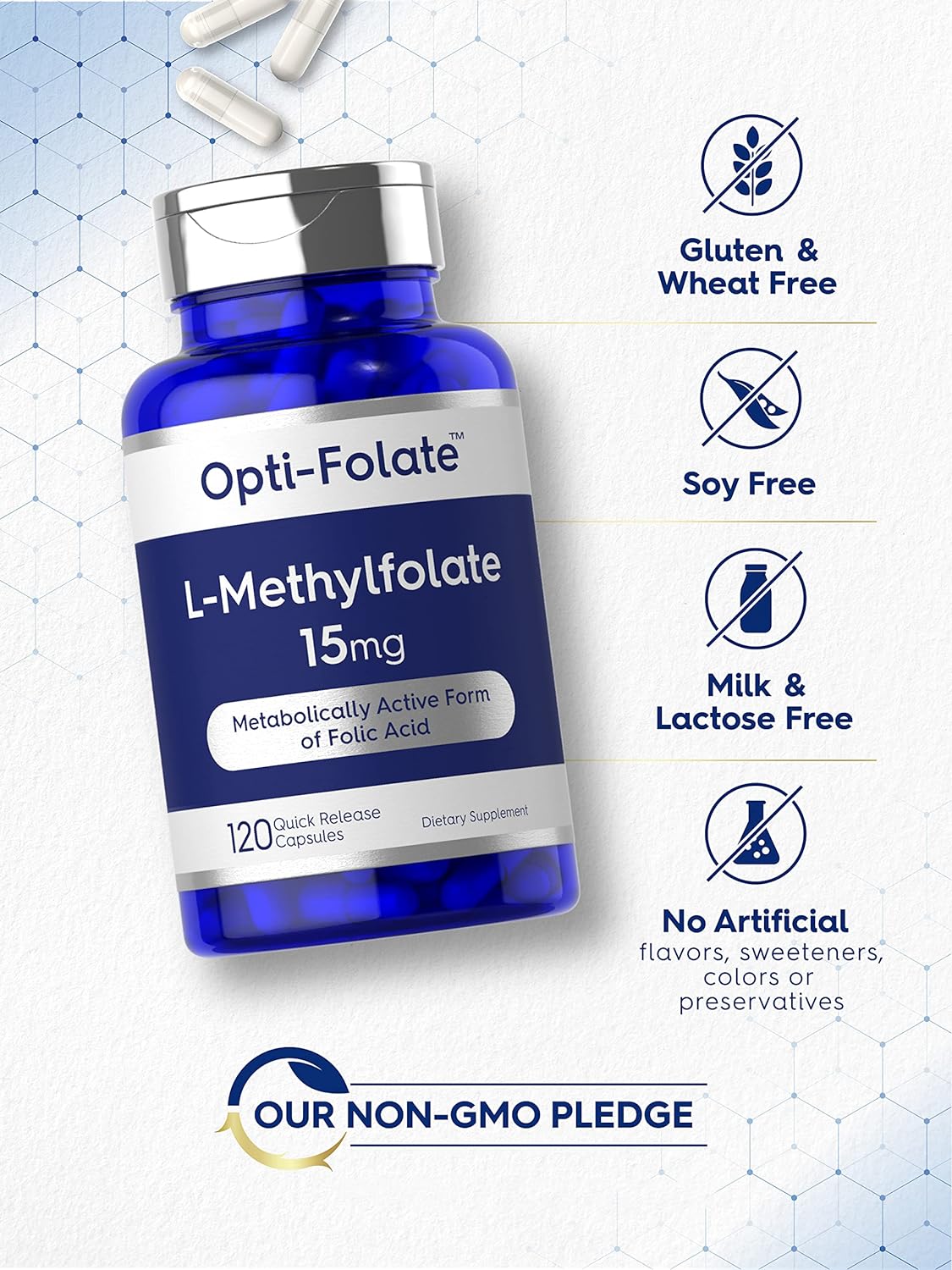 L Methylfolate 15mg  120 Capsules