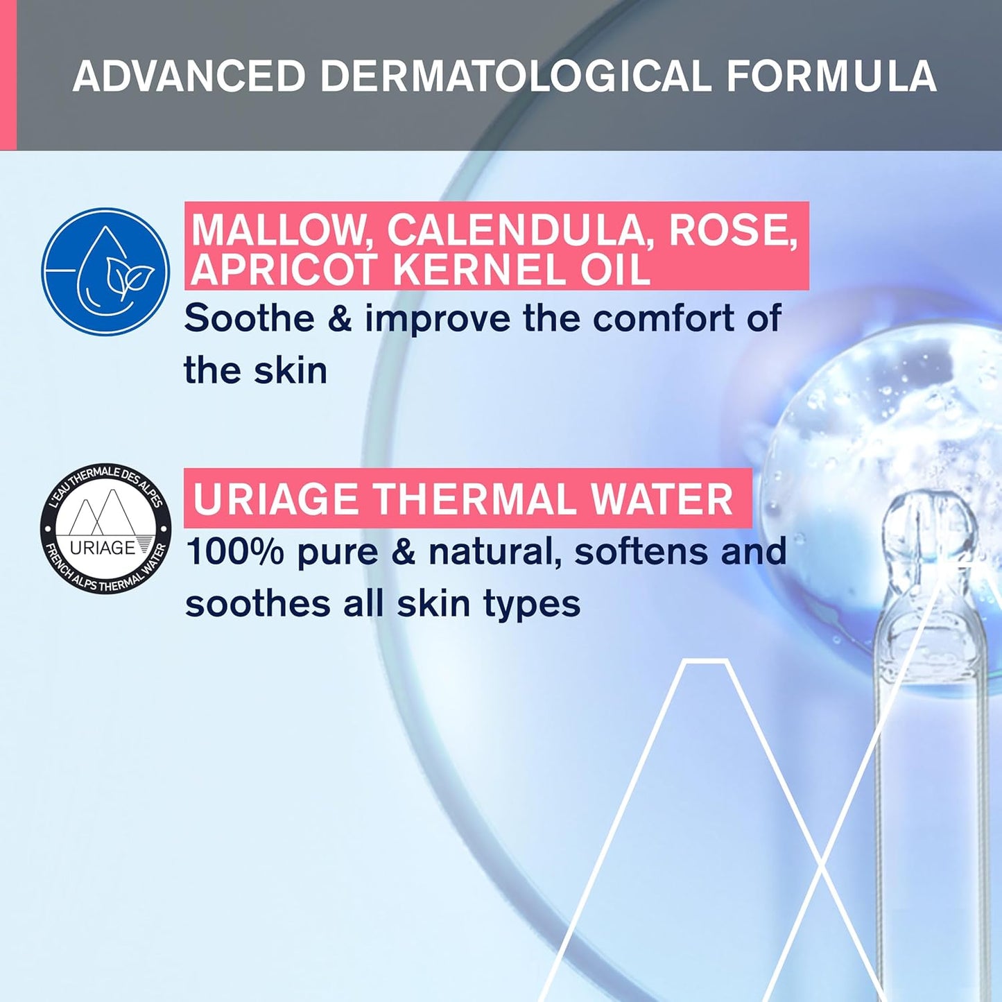 URIAGE Roseliane Dermo-cleansing fluid  -  8.45 oz