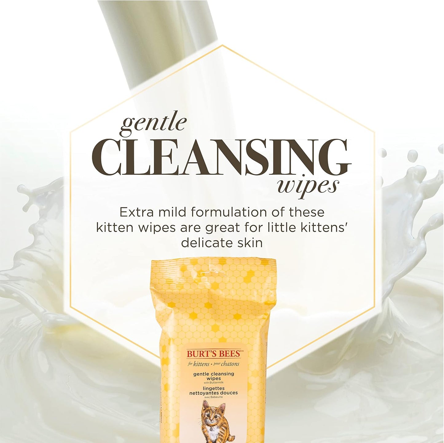 Burt's Bees for Pets Kitten Grooming Wipes -  50 Count