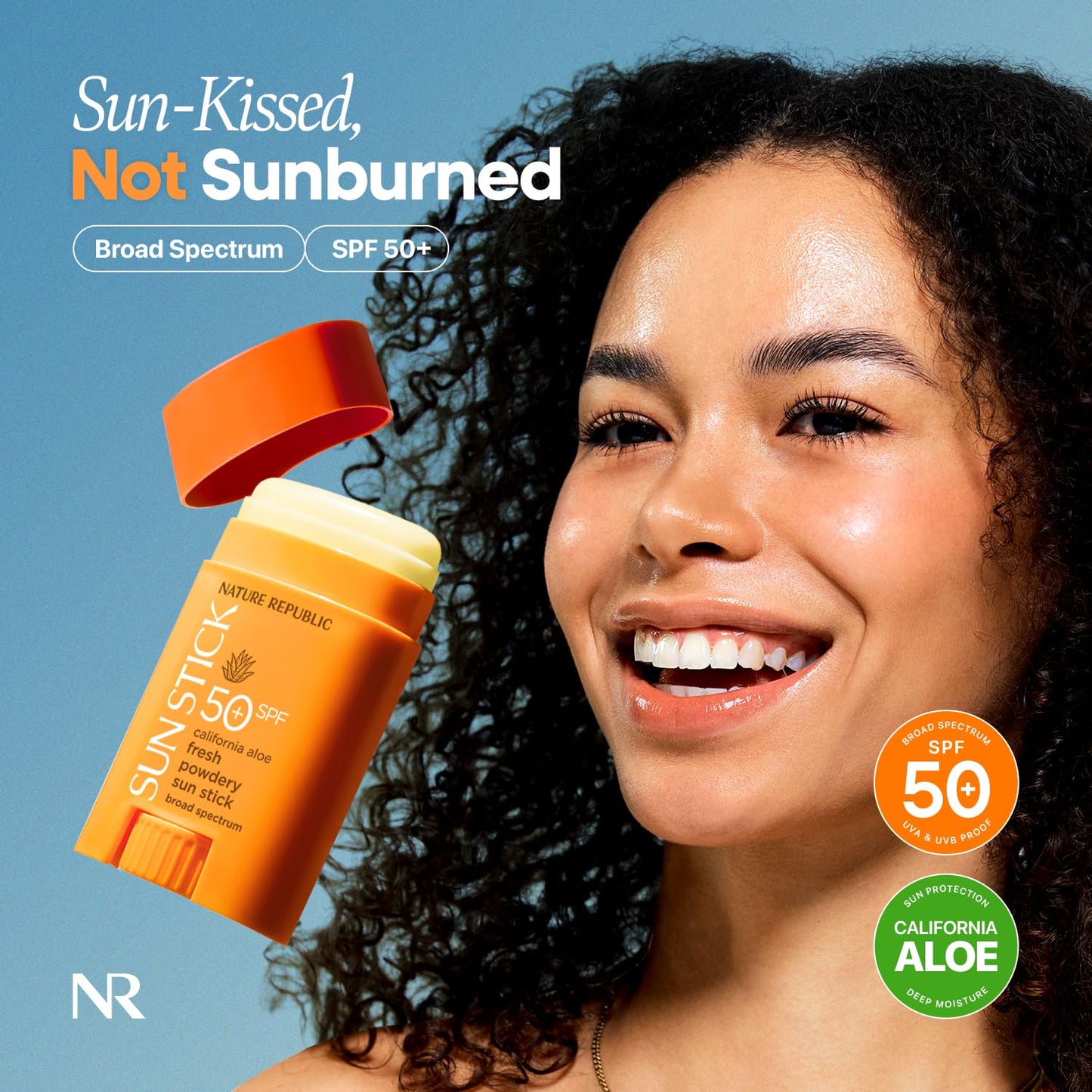 Nature Republic California Aloe Fresh Powdery Sun Stick Broad Spectrum SPF50+