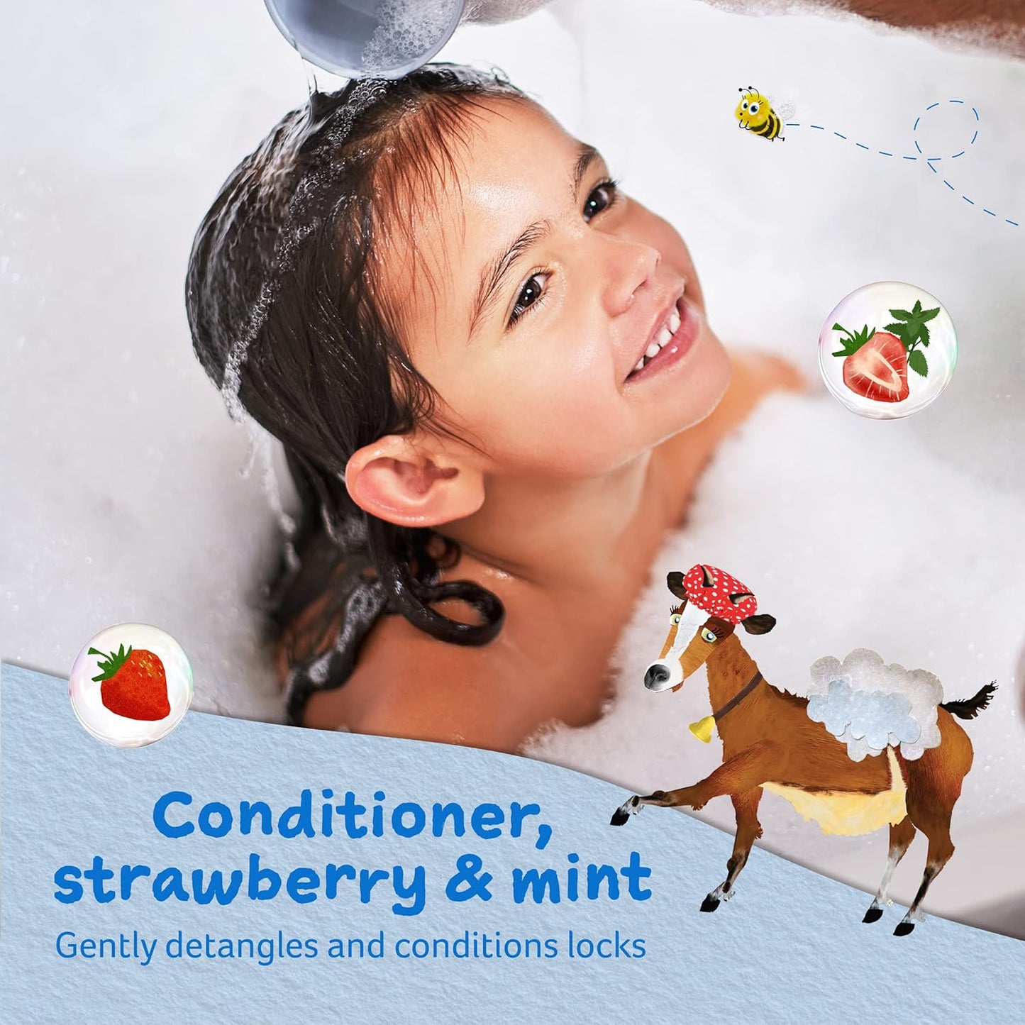 Childs Farm, Kids Hair Conditioner for Dry, Strawberry & Organic Mint - 16.9 fl oz