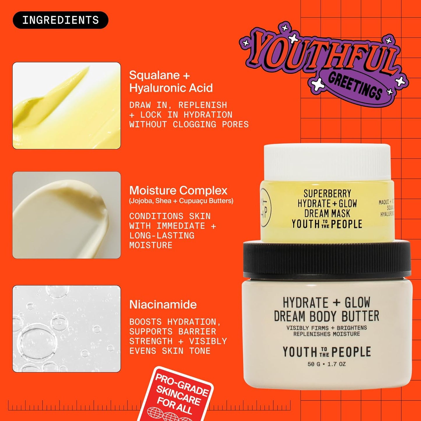 Youth To The People Dream A La Glow Set, 2-Pc Face + Body Hydration Giftset
