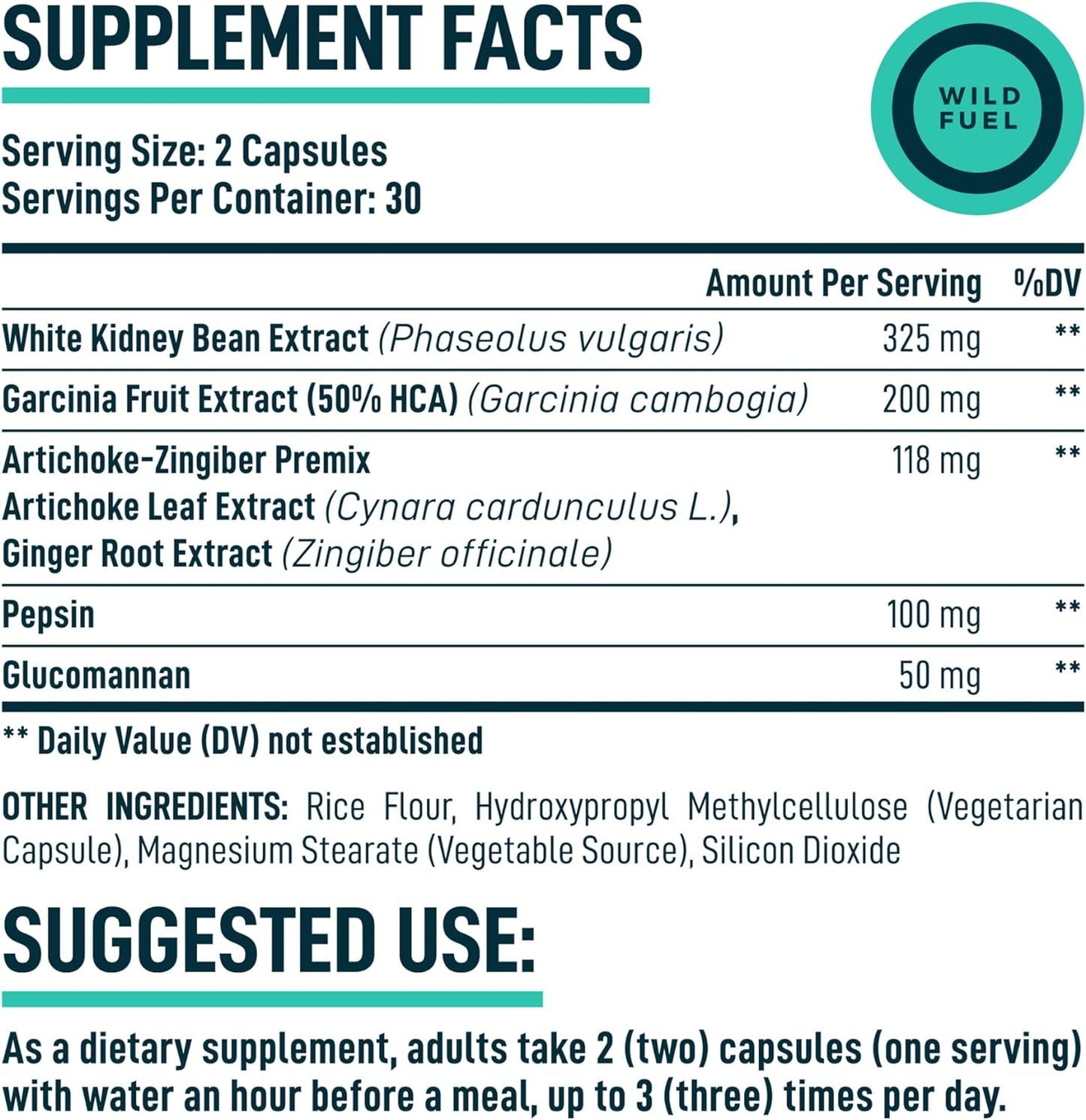 Appetite Suppressant for Weight Loss, Hunger Suppressant -60 capsules