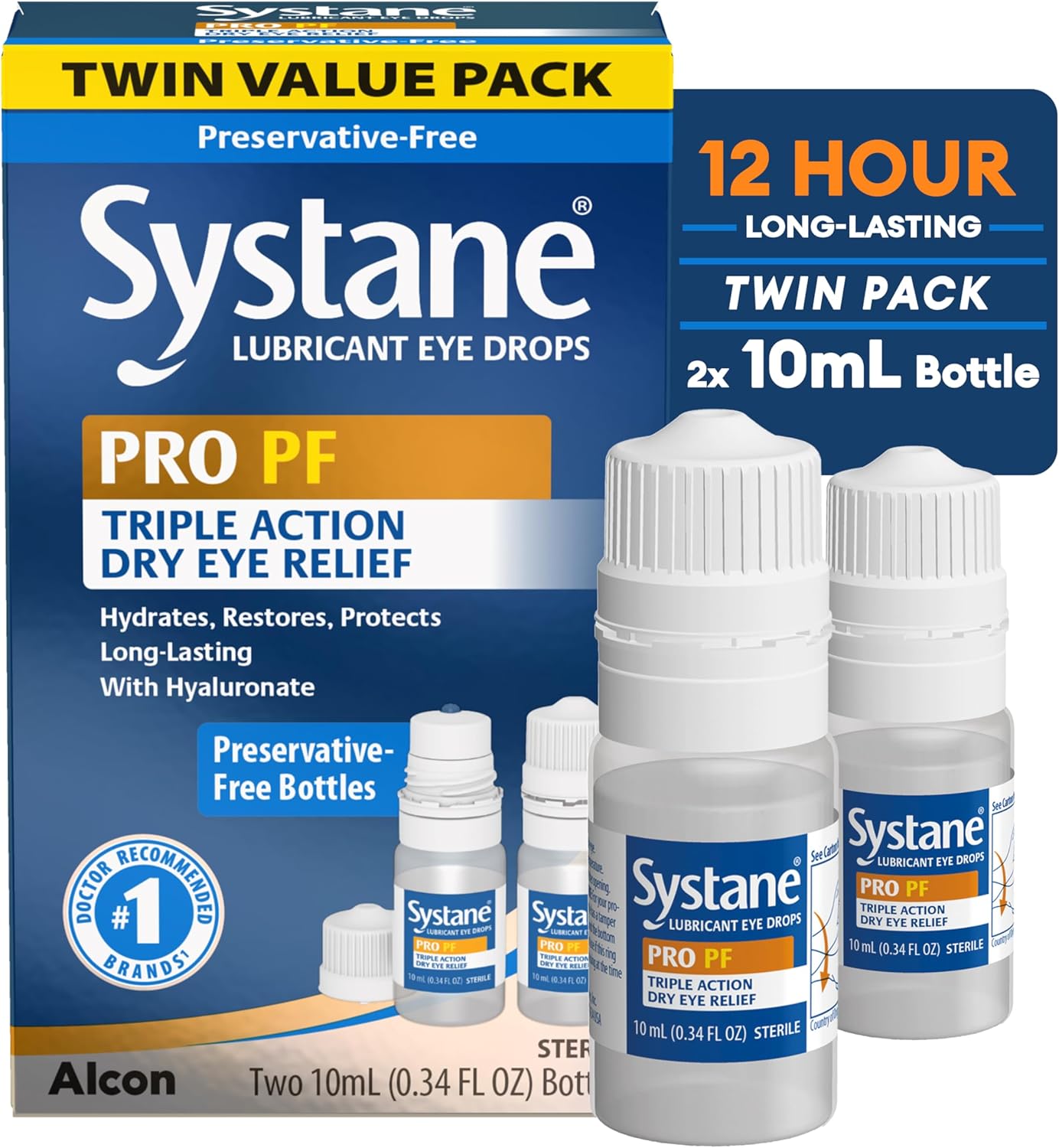 Systane PRO PF Multi-dose Preservative-Free Lubricant Eye Drops 2 Count