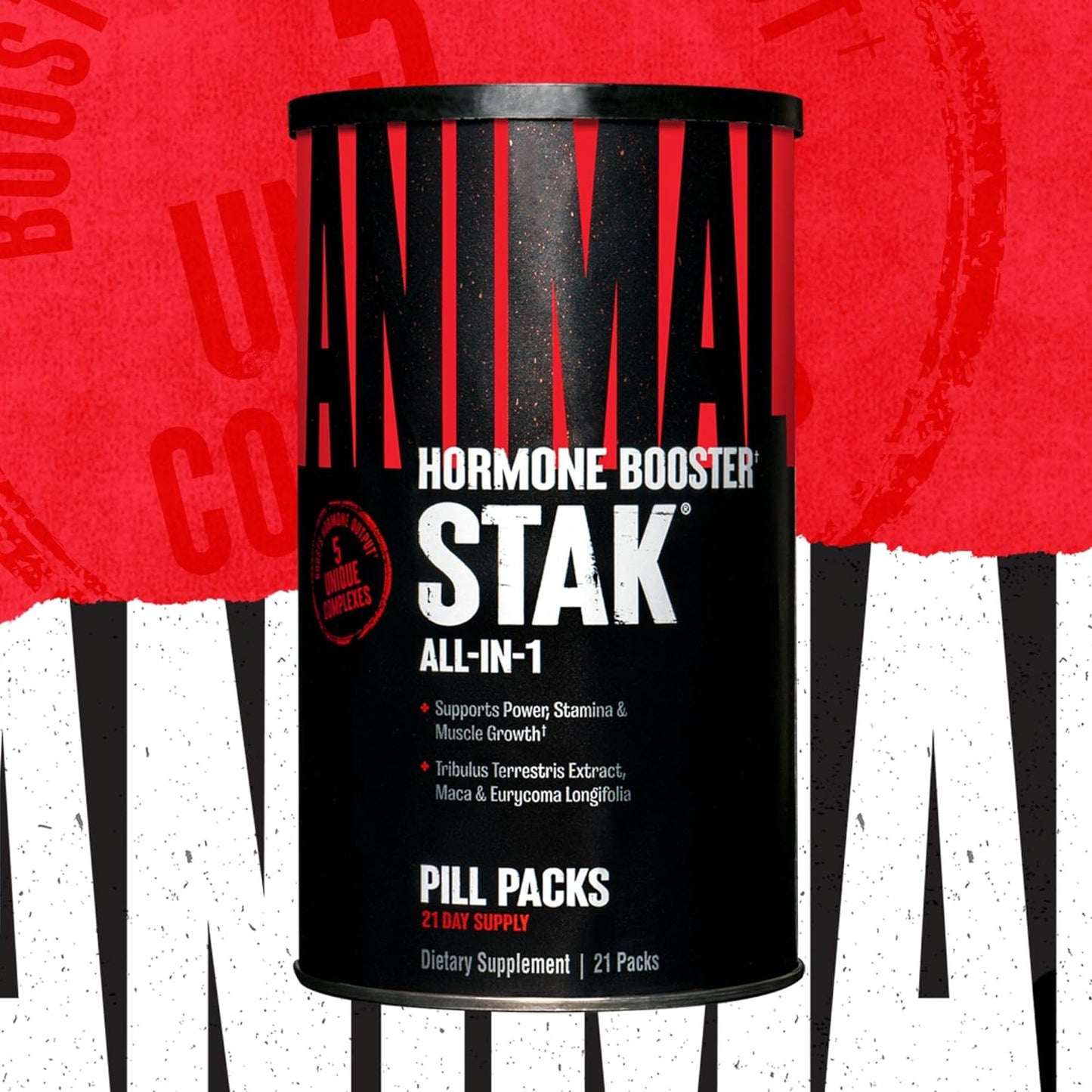 Animal Stak – Complete Natural Hormone Booster Supplement with Tribulus