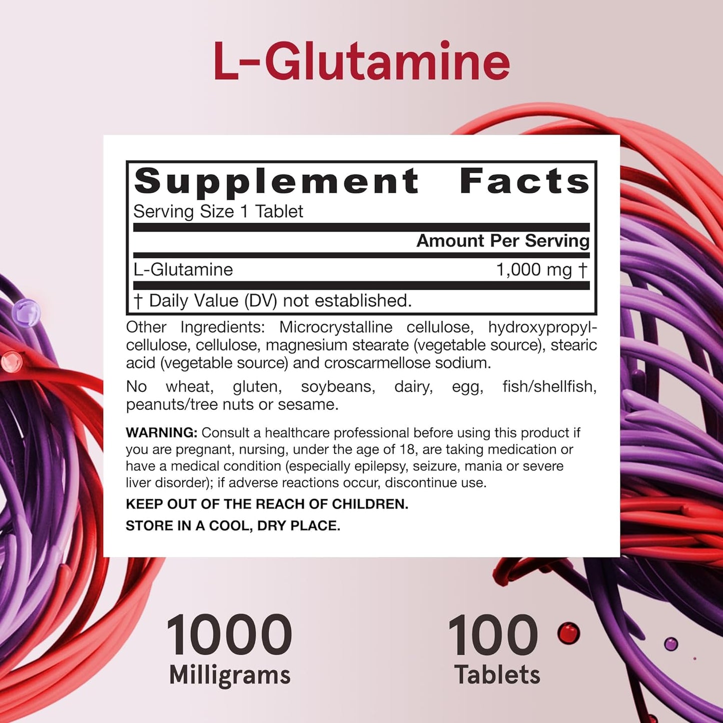 Jarrow Formulas L-Glutamine Muscle Tissue 100 tablets
