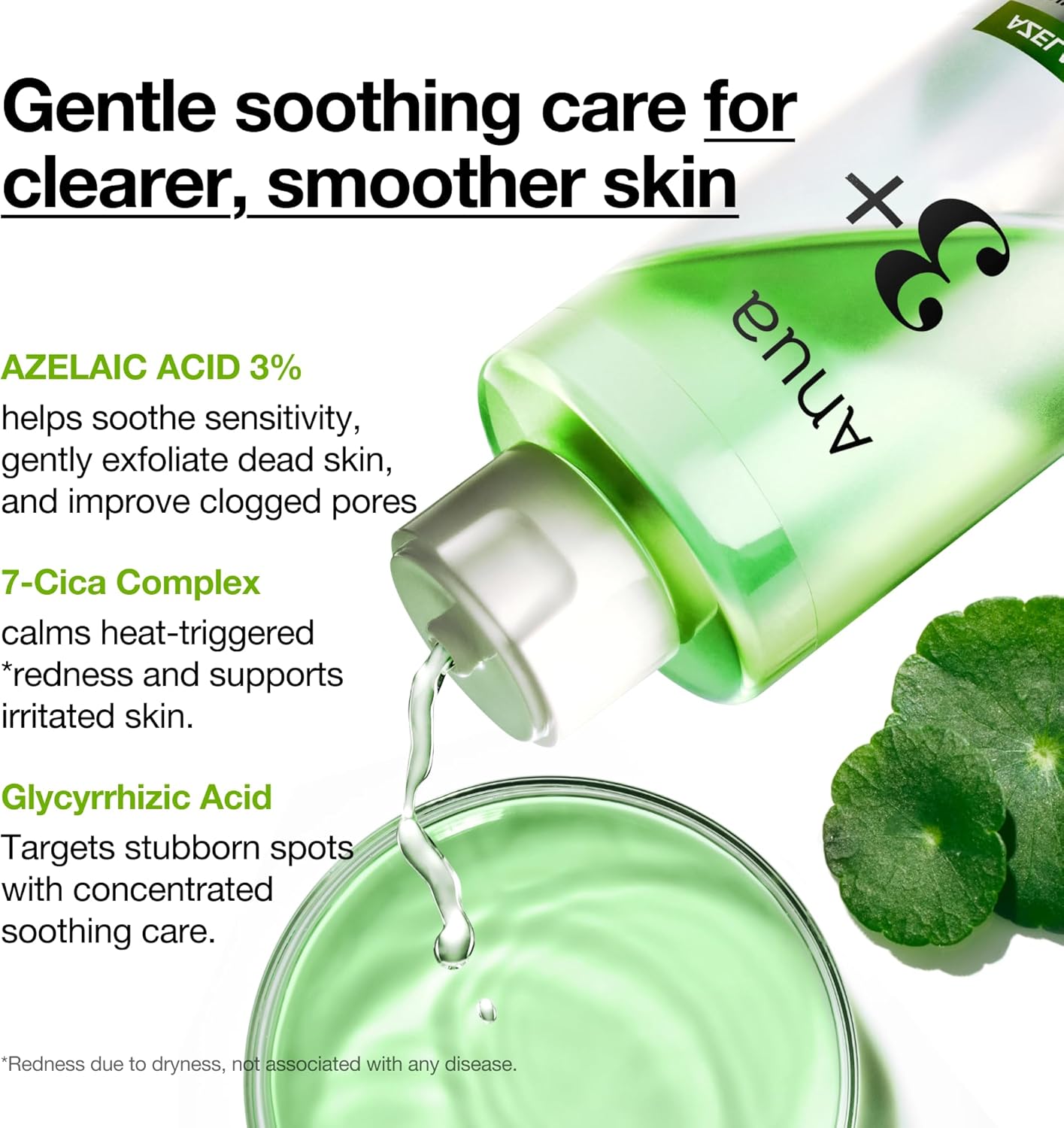 Anua Azelaic Acid 3 CICA Skin Clarifying Toner - 8.45 fl.oz