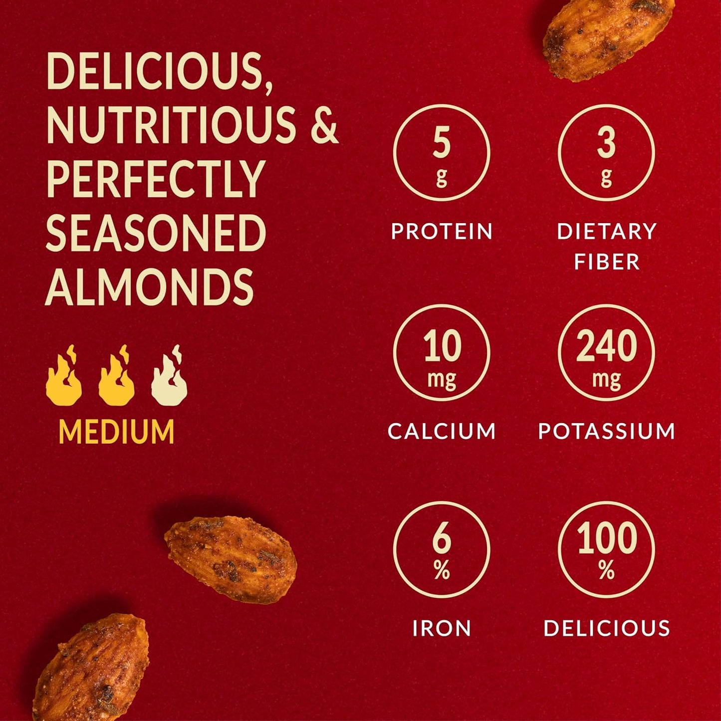 Lakanto Sweet and Savory Cajun Spice Almonds - 8 oz