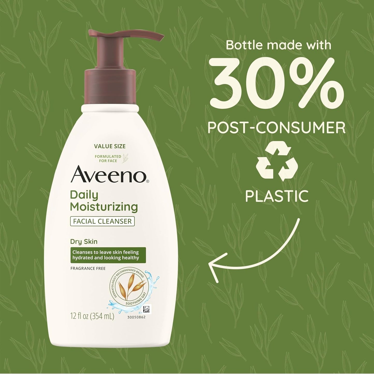 Aveeno Daily Moisturizing Facial Cleanser for Dry Skin - 12 FL OZ