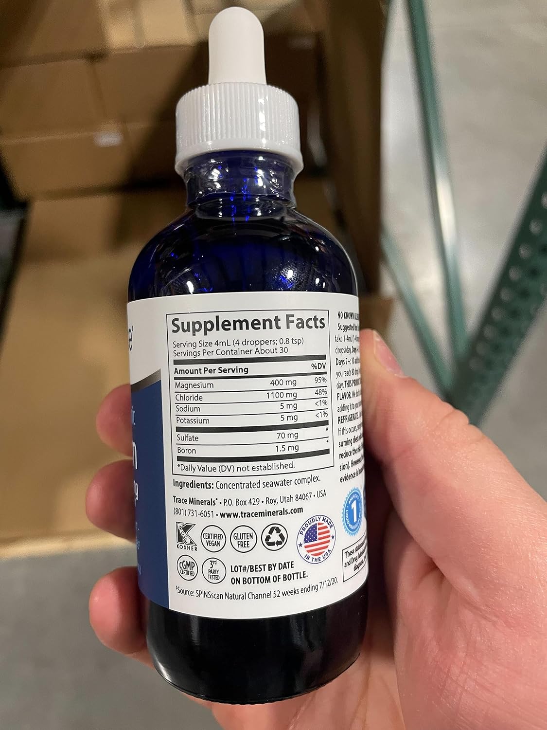 Trace Minerals | Liquid Ionic Magnesium 400 mg 4 fl oz