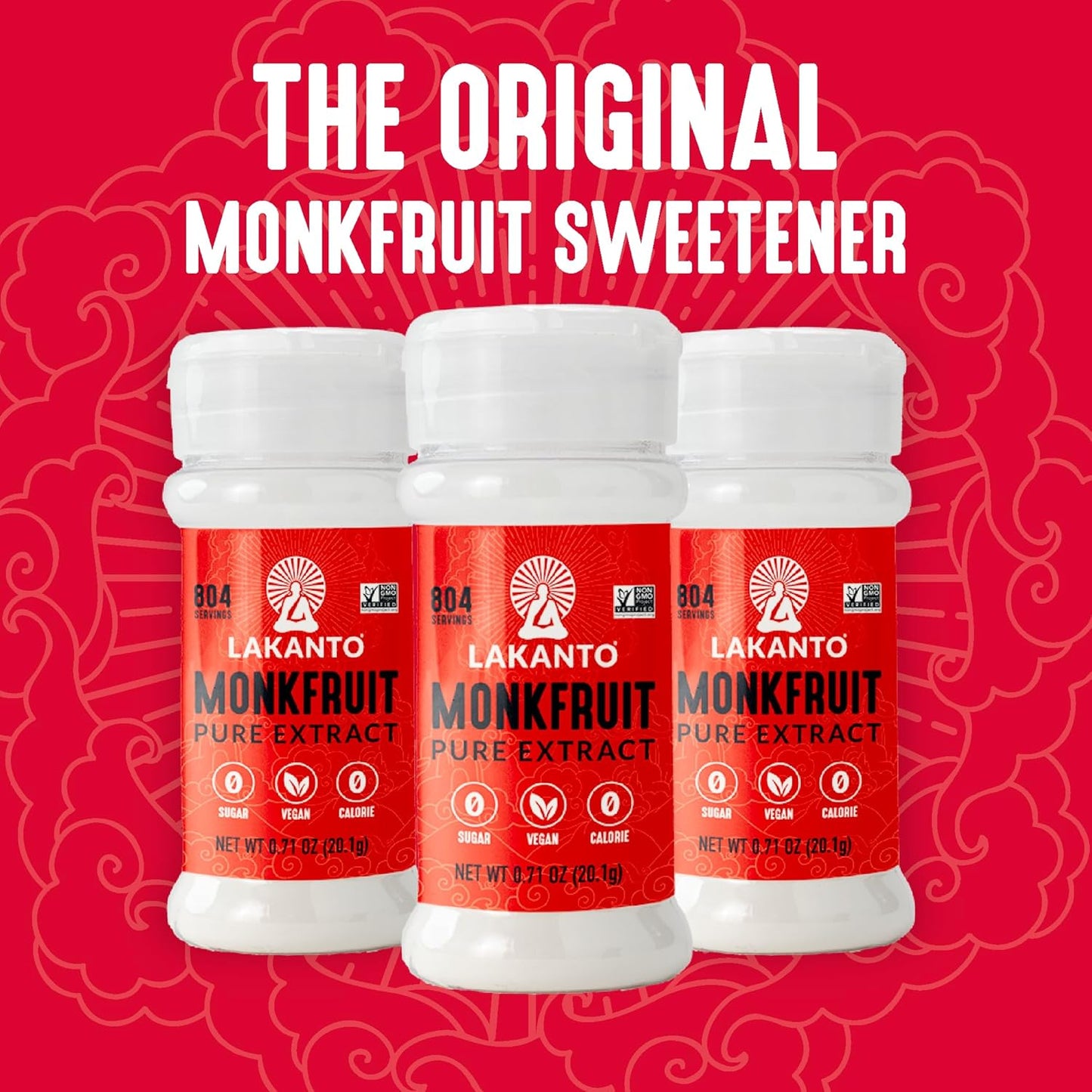 Lakanto Pure Monk Fruit Sweetener Extract Powder -0.71 oz - Pack of 1