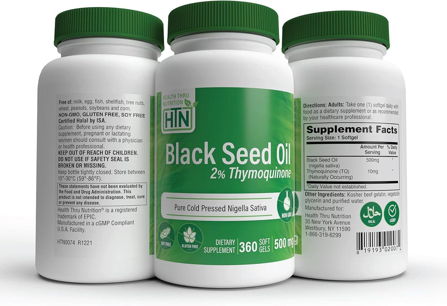 Health Thru Nutrition Black Seed Oil Pack of 360