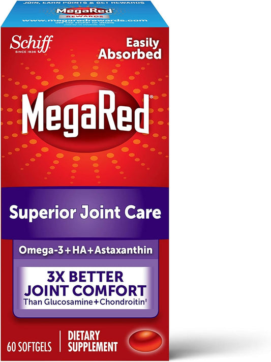 MegaRed Omega-3 Krill Oil and Joint Supplement Joint Care 60 softgels
