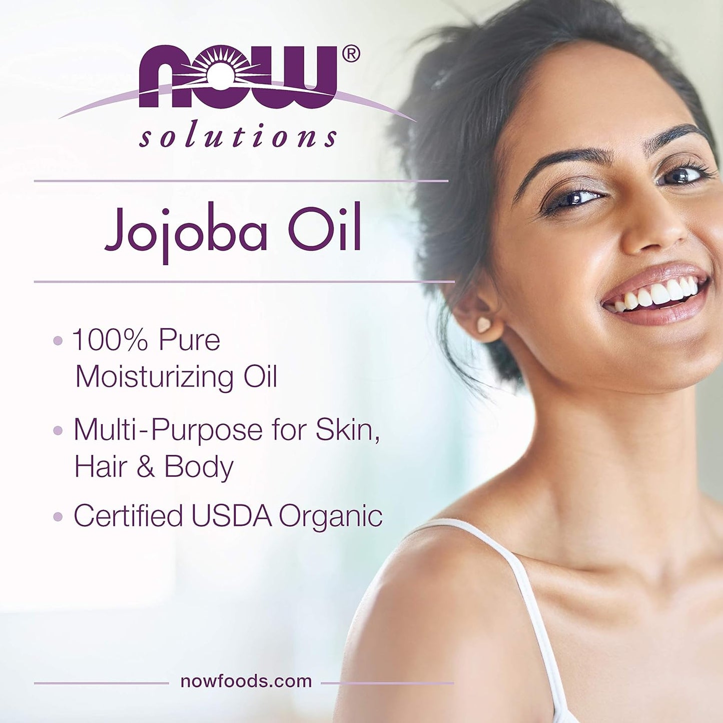 NOW Solutions, Organic Jojoba Oil, Moisturizing