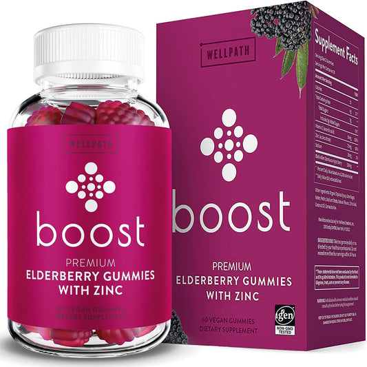 WellPath Boost Elderberry Gummies with Zinc & Vitamin C 60 Ct