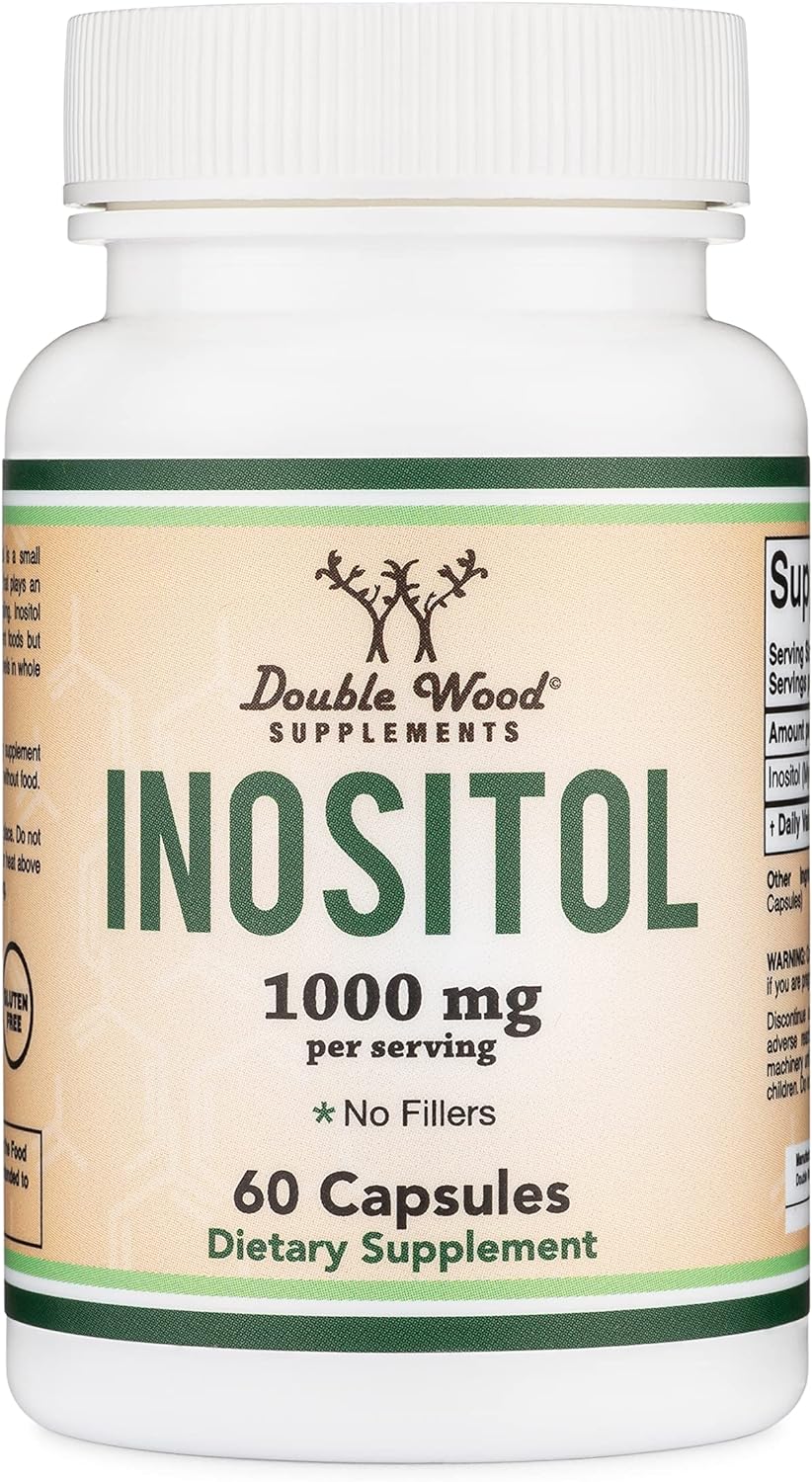 Inositol Capsules (Myo Inositol) 1000mg PCOS Supplements for Women 60 Count