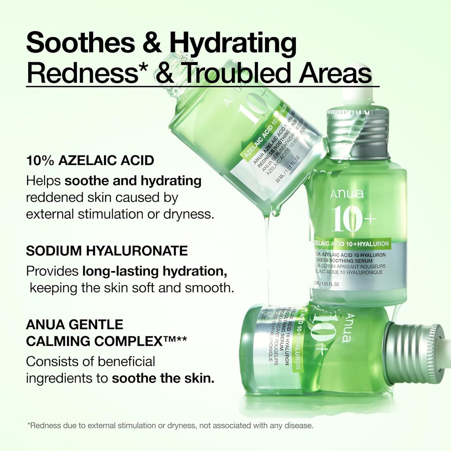 Anua Azelaic Acid 10 Hyaluron Redness Soothing Serum - 1.01 fl oz