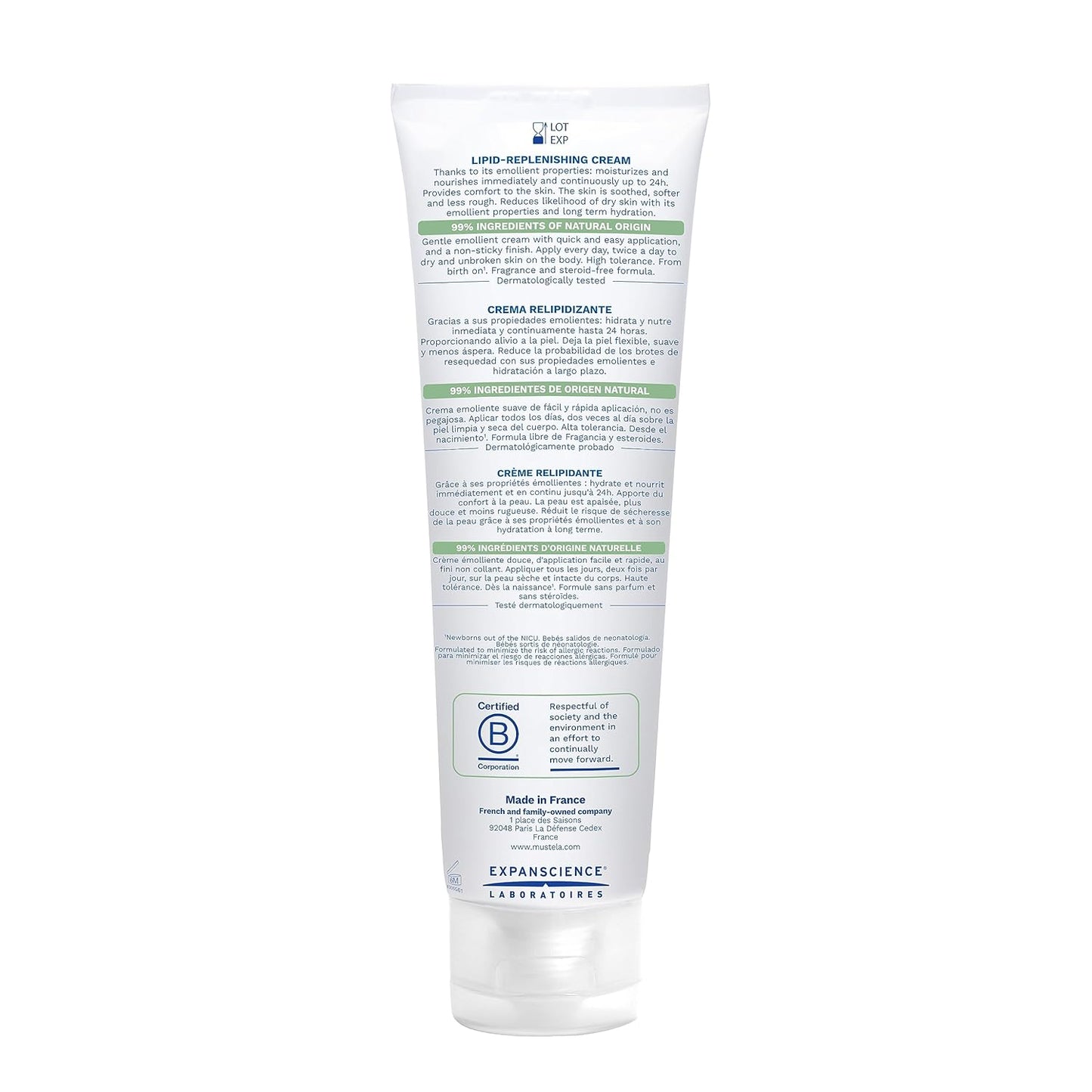 Mustela Stelatopia+ - Lipid-Replenishing Cream -5.07 fl oz