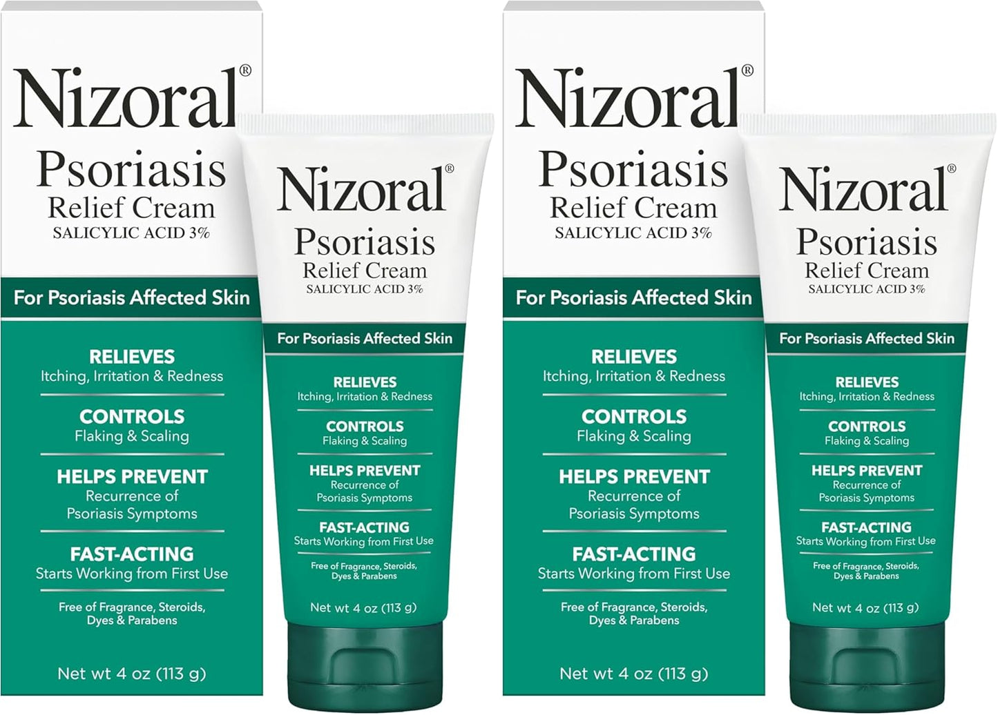 Nizoral Psoriasis Relief Cream - 4 Fl Oz (Pack of 2)