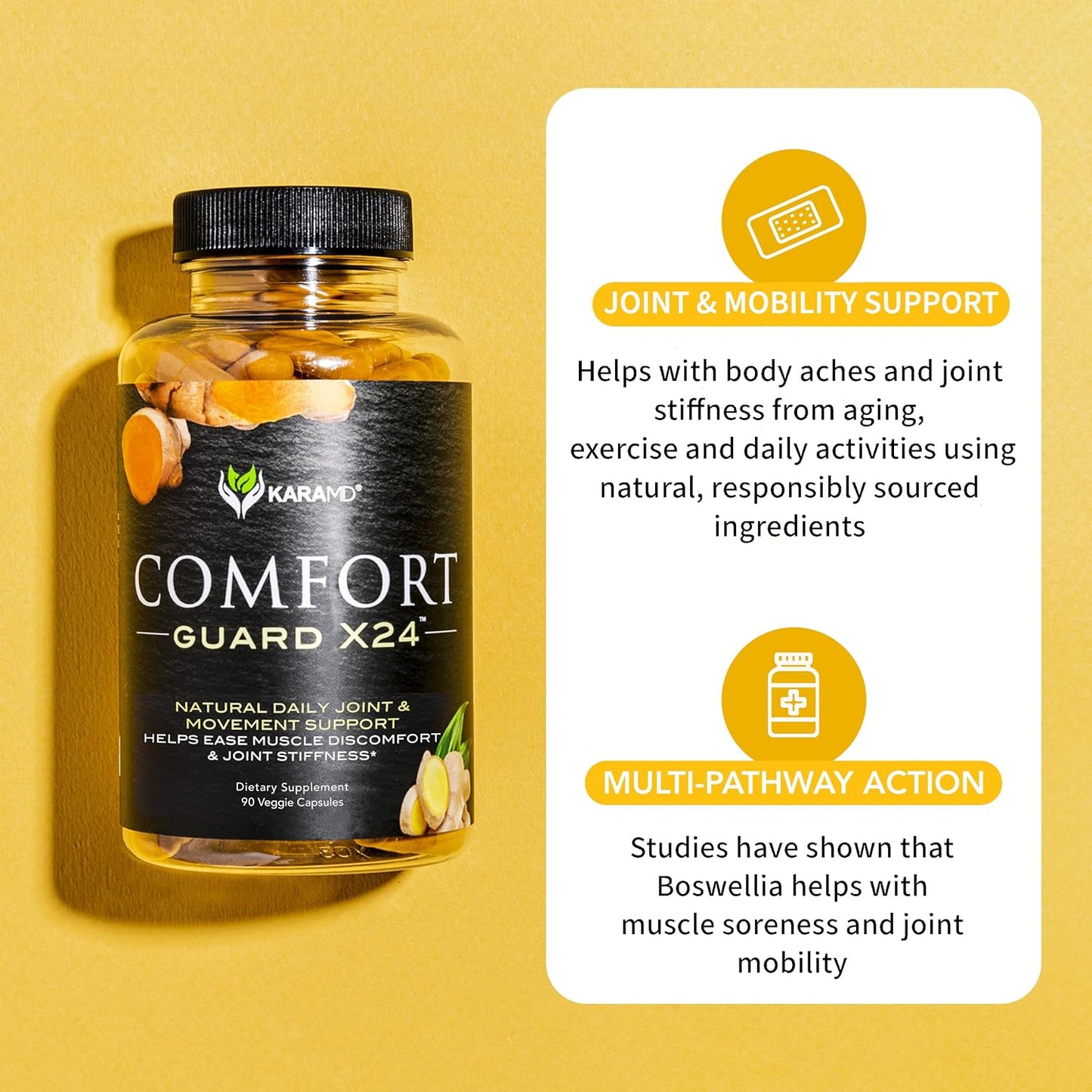 KaraMD Comfort Guard X24 - Natural Joint Support Supplement 90 Capsules
