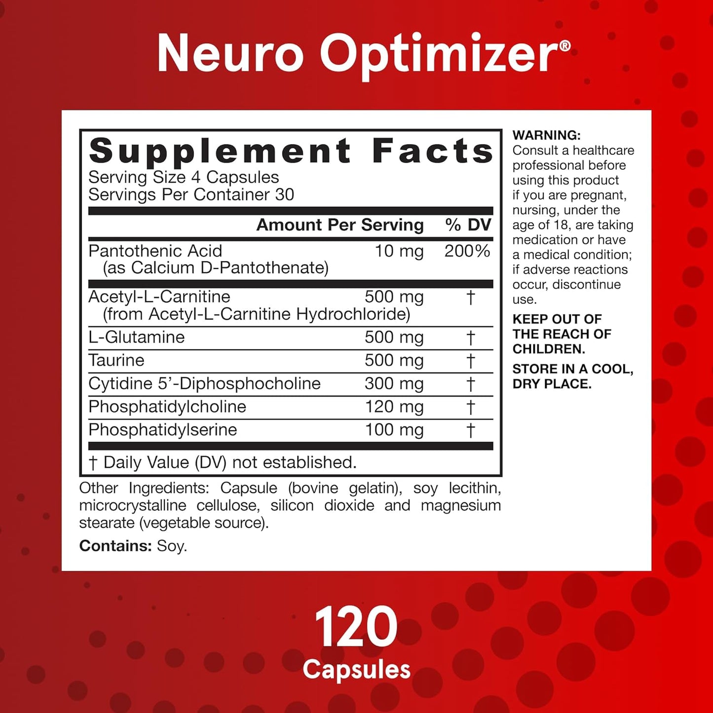 Jarrow Formulas Neuro Optimizer  120 Capsules