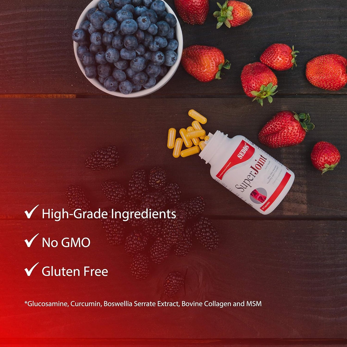 SEDDS® Fast Acting Joint Care Supplement for Men & Women - 60 Capsules