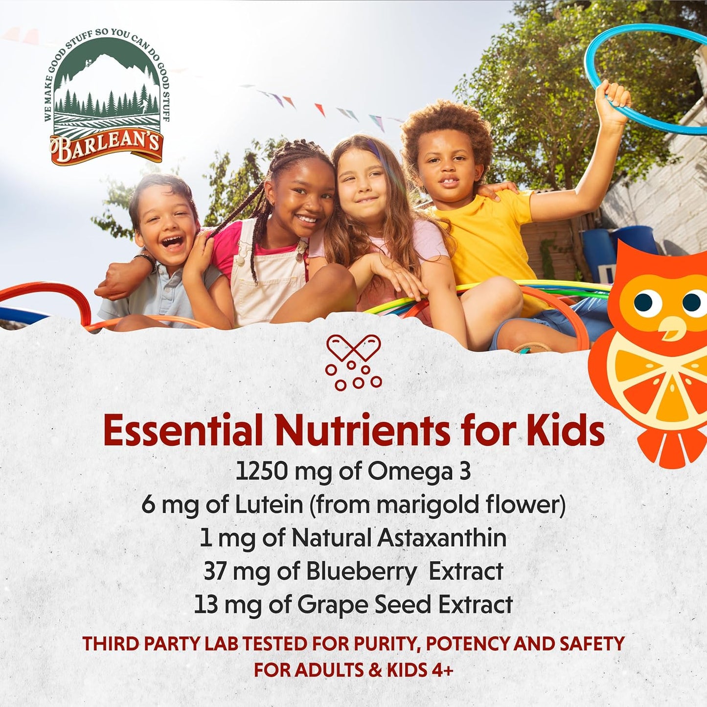 Barlean's Omega Pals Eye Health Liquid,8 oz
