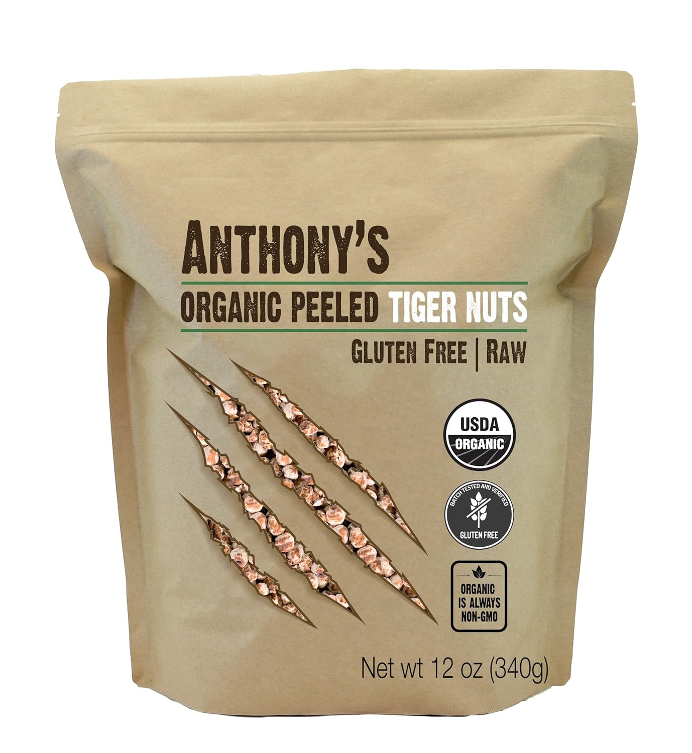 Anthony's Organic Peeled Tiger Nuts, 12 oz