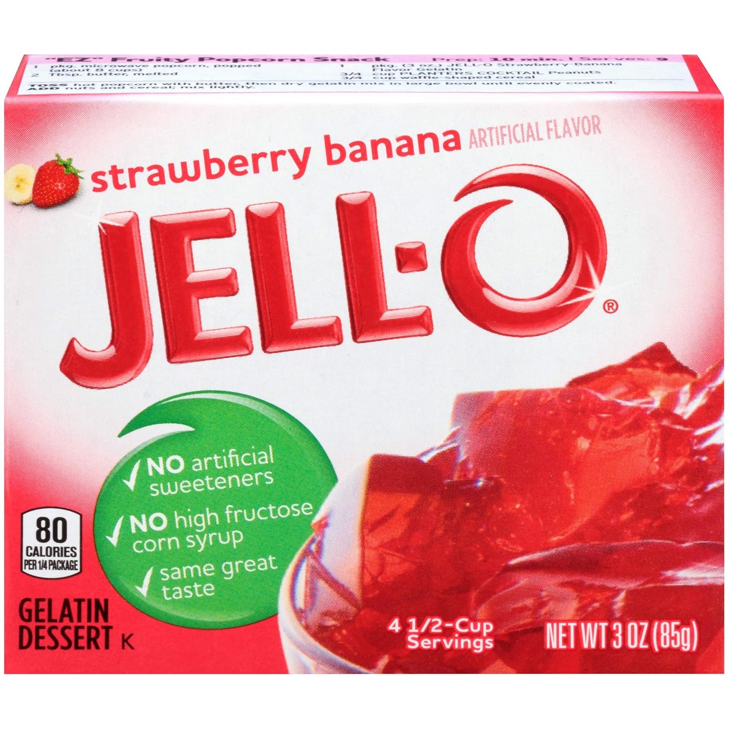 JELL-O Strawberry Banana Gelatin Dessert Mix (3 oz Box)