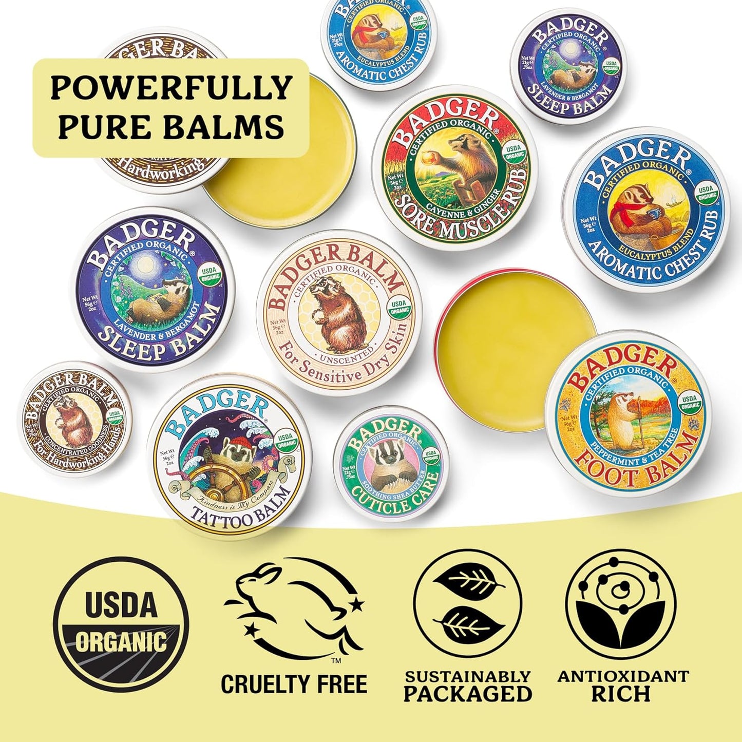 Badger Cuticle Cream, Deep Hydration for Dry,  .75oz Tin