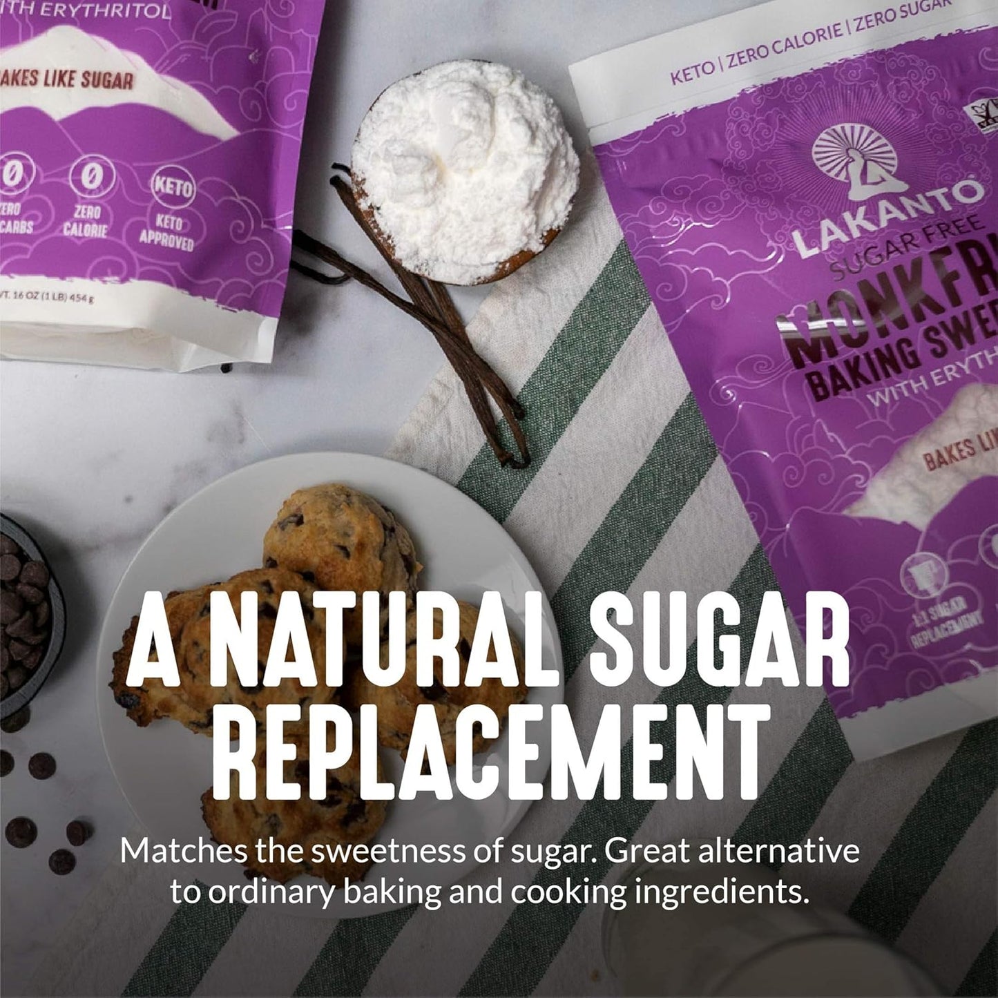 Lakanto Baking Monk Fruit Sweetener with Erythritol - 1 lb