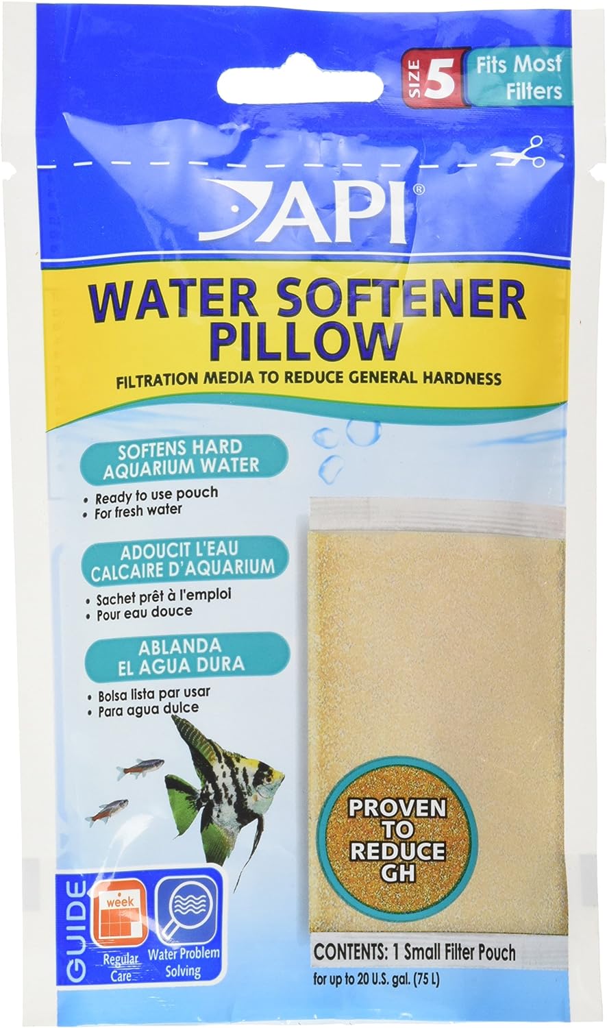 API WATER SOFTENER PILLOW Aquarium Canister Filter Filtration Pouch 1-Count Bag, size 5 (49A)